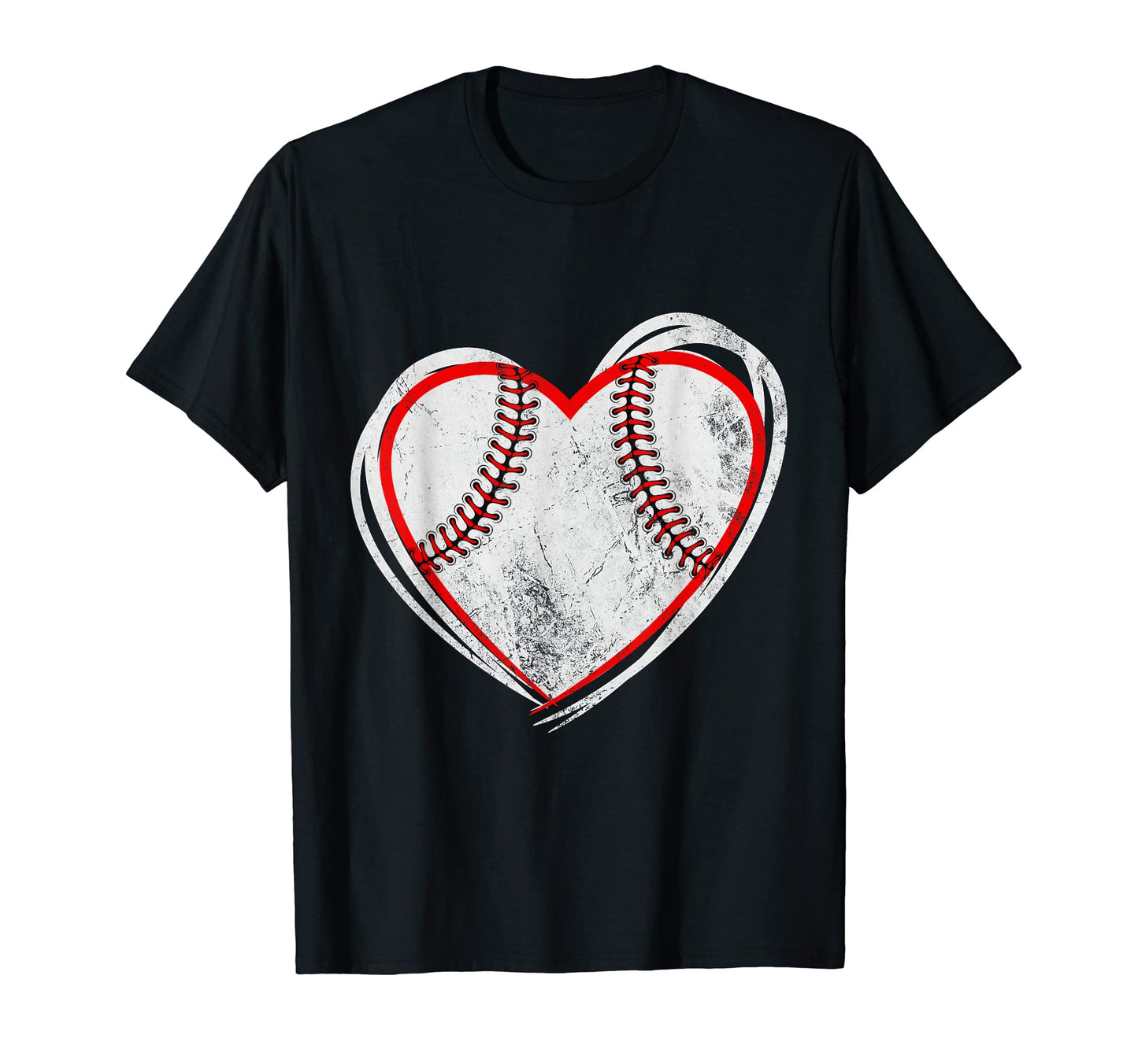 Baseball Heart Mom Dad Softball Gift T-Shirt - Fun Novelty Design Men Women - T-Shirt, Sweatshirt, Hoodie