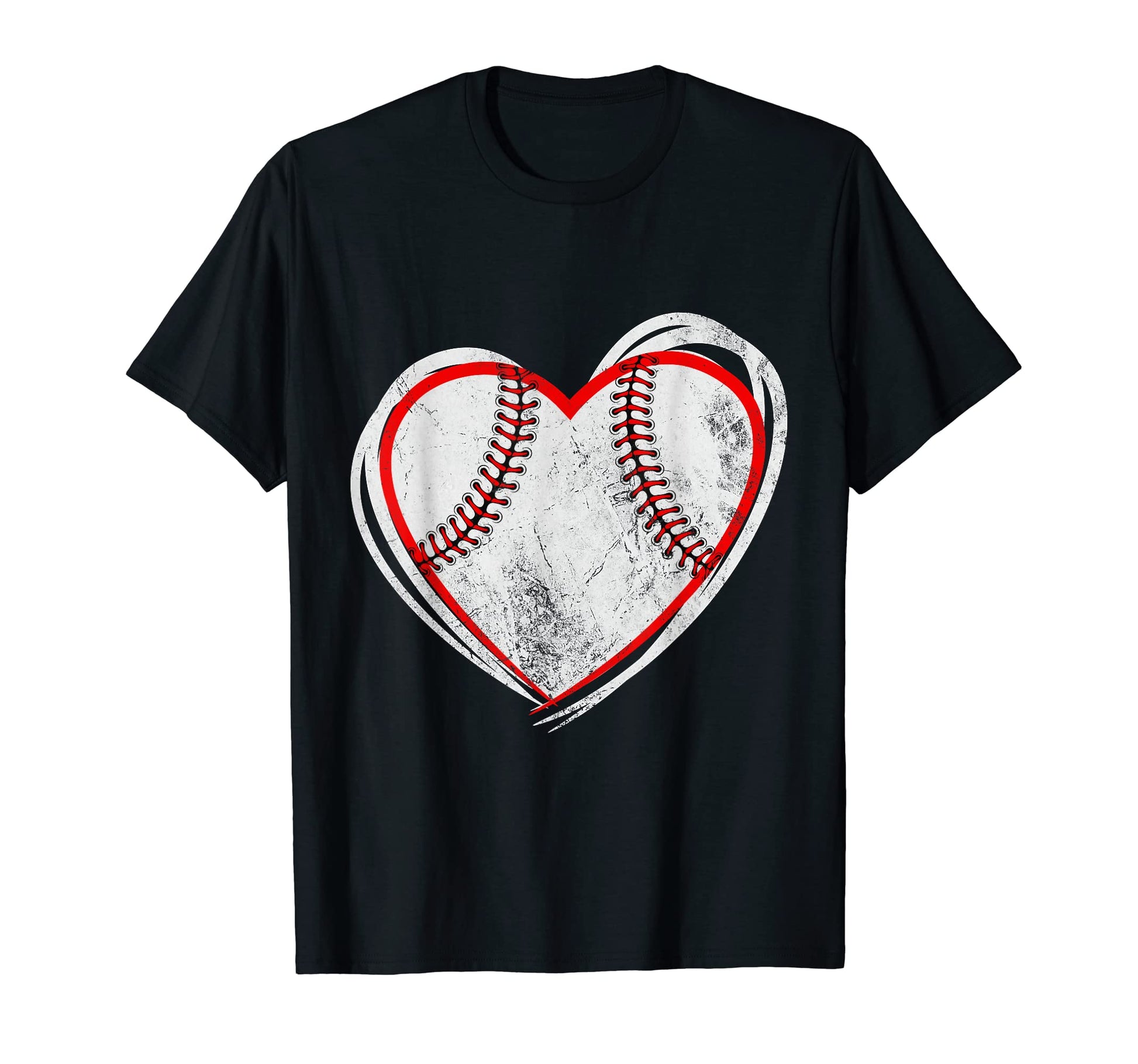 Baseball Heart Mom Dad Softball Gift T-Shirt - Fun Novelty Design Men Women - T-Shirt, Sweatshirt, Hoodie
