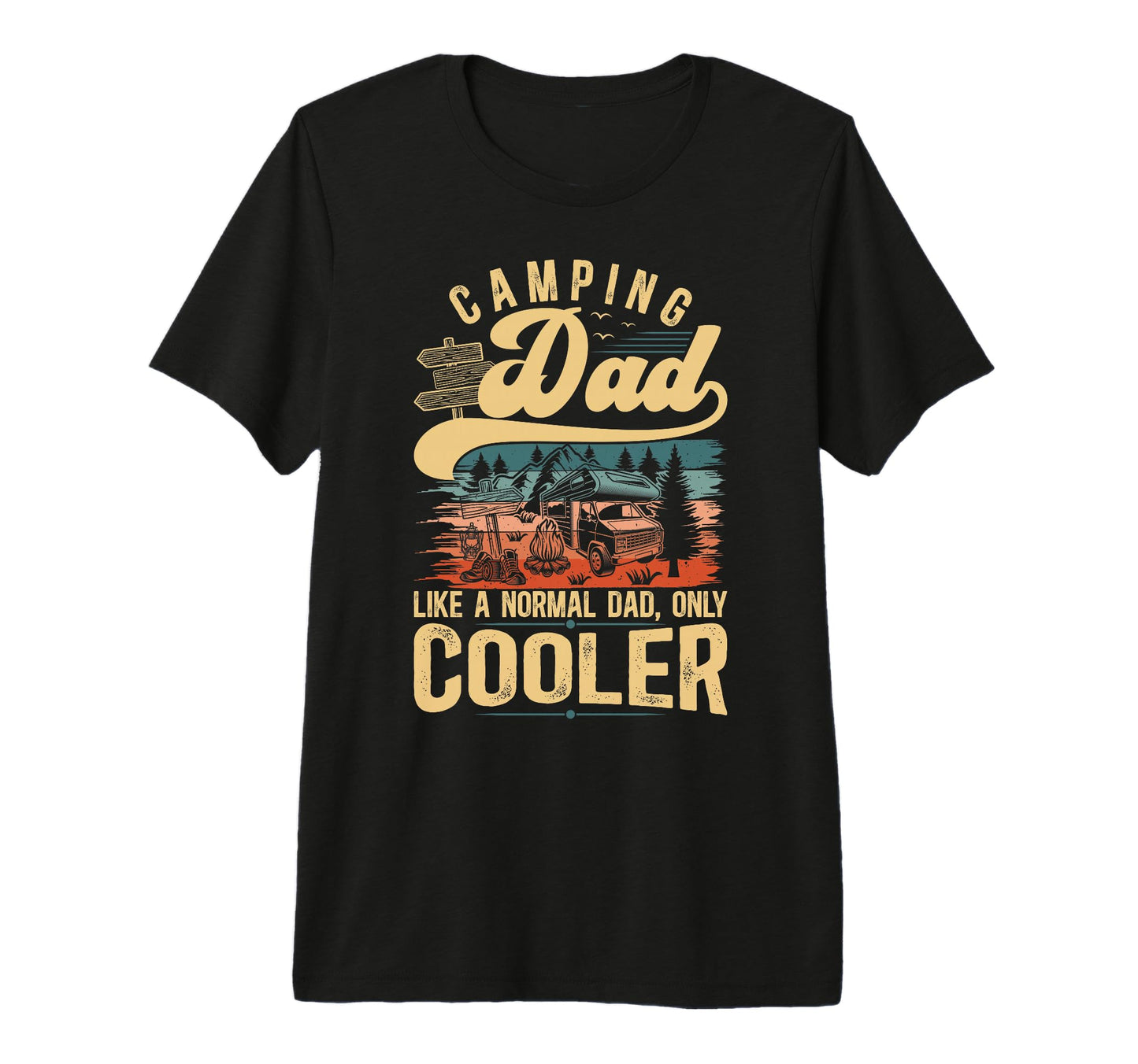 Mens Camping Dad Camper Dad Camping T-Shirt - Graphic Print for Adults - T-Shirt, Sweatshirt, Hoodie