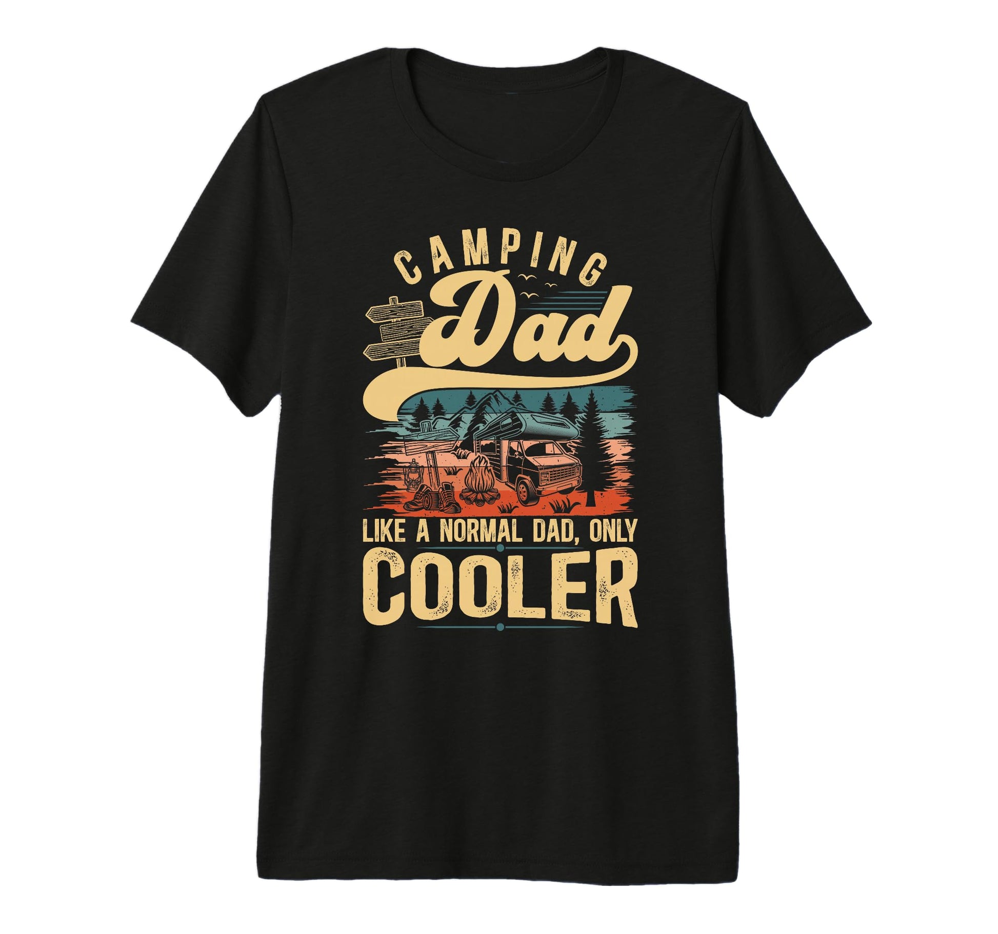Mens Camping Dad Camper Dad Camping T-Shirt - Graphic Print for Adults - T-Shirt, Sweatshirt, Hoodie