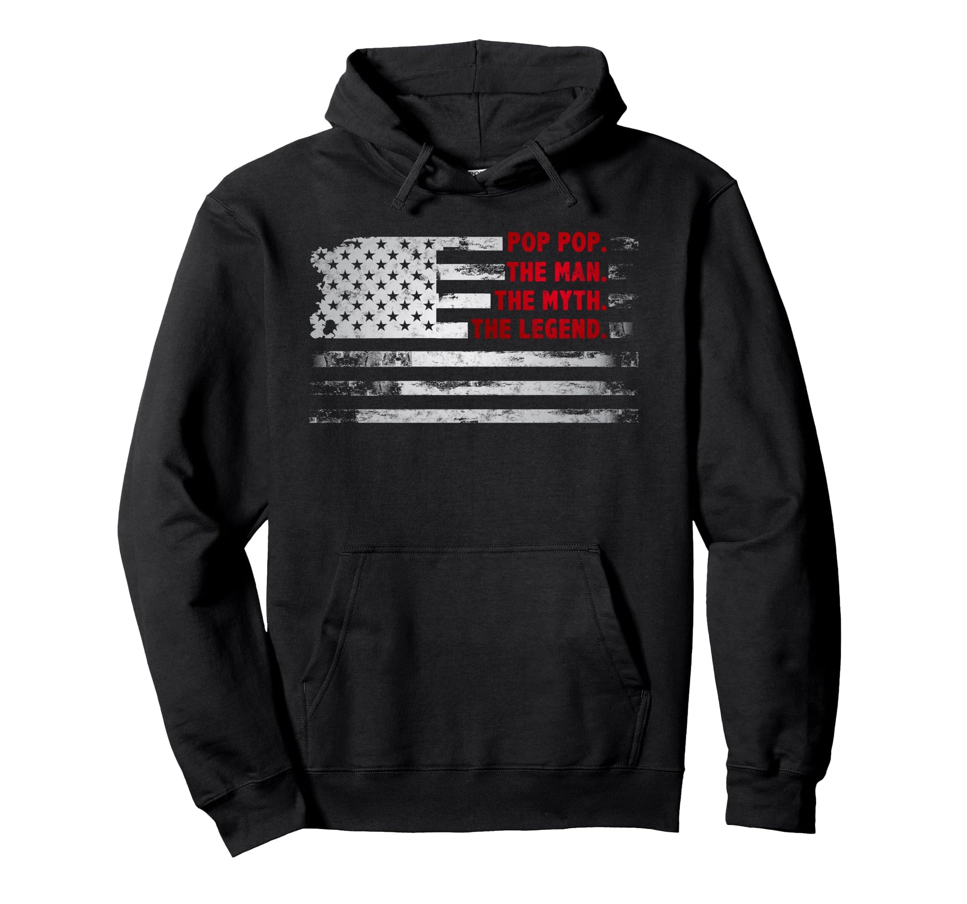 Pop Pop Myth Legend American Usa Flag Hoodie - Unique Graphic for Adults - T-Shirt, Sweatshirt, Hoodie
