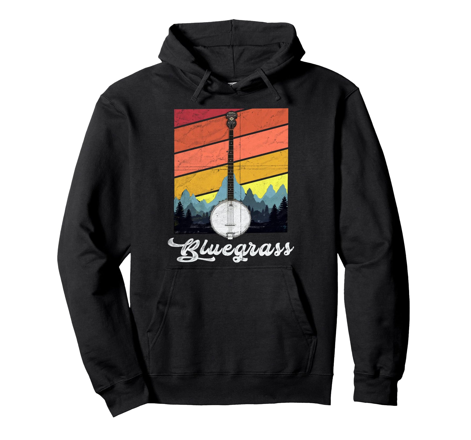 Bluegrass Folk Music Camping Lovers Hoodie - Aesthetic Graphic for Adults - T-Shirt, Sweatshirt, Hoodie