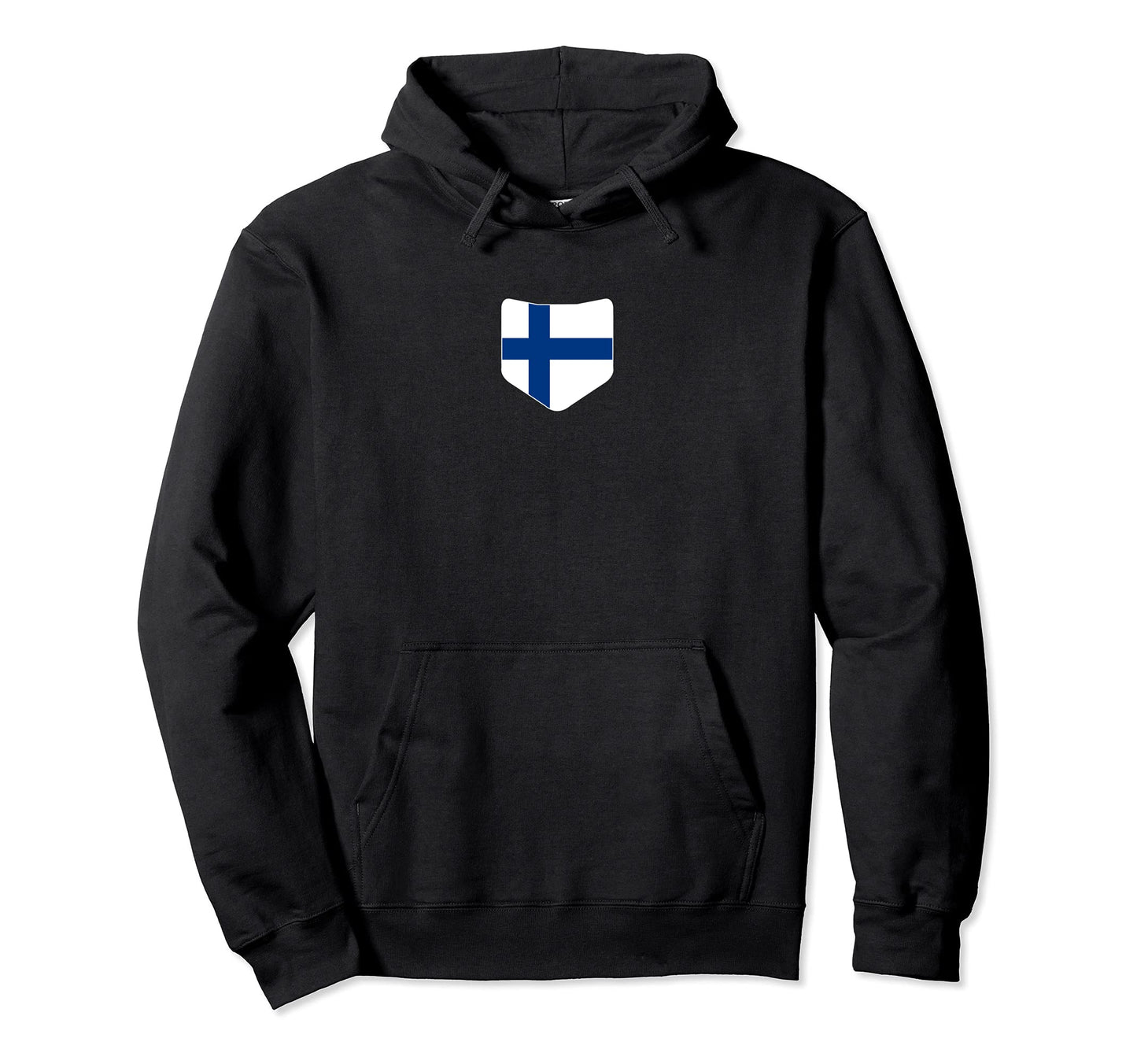 Finland Flag Printed Finnish Flag Pocket Hoodie - Unique Graphic for Adults - T-Shirt, Sweatshirt, Hoodie