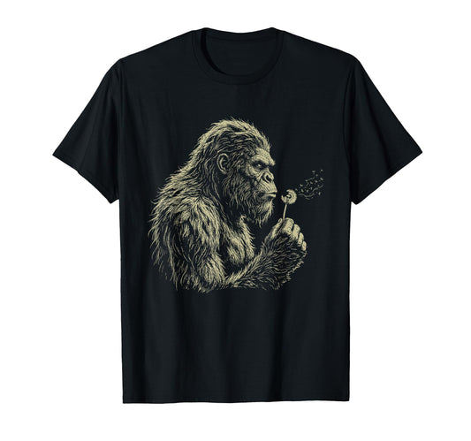Blowing Wishes Funny Bigfoot Blowing T-Shirt - Custom Art Print Men Women - T-Shirt, Sweatshirt, Hoodie