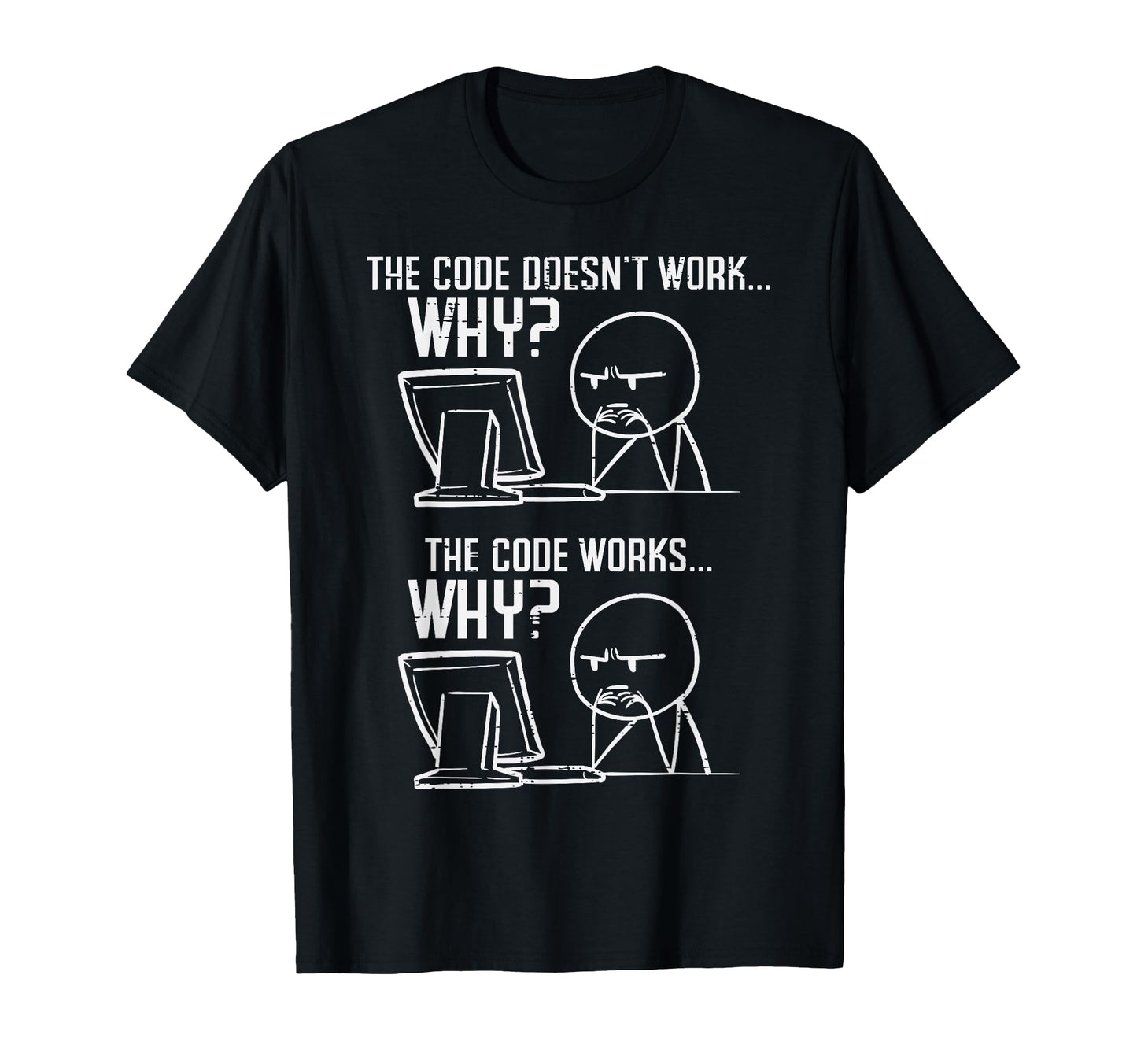 Programmer Code Doesnt Work Why T-Shirt - Casual Everyday Wear Men Women - T-Shirt, Sweatshirt, Hoodie