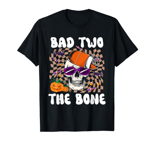 Bad Two Bone Funny Skull Skeleton T-Shirt - Trendy Graphic for Adults - T-Shirt, Sweatshirt, Hoodie