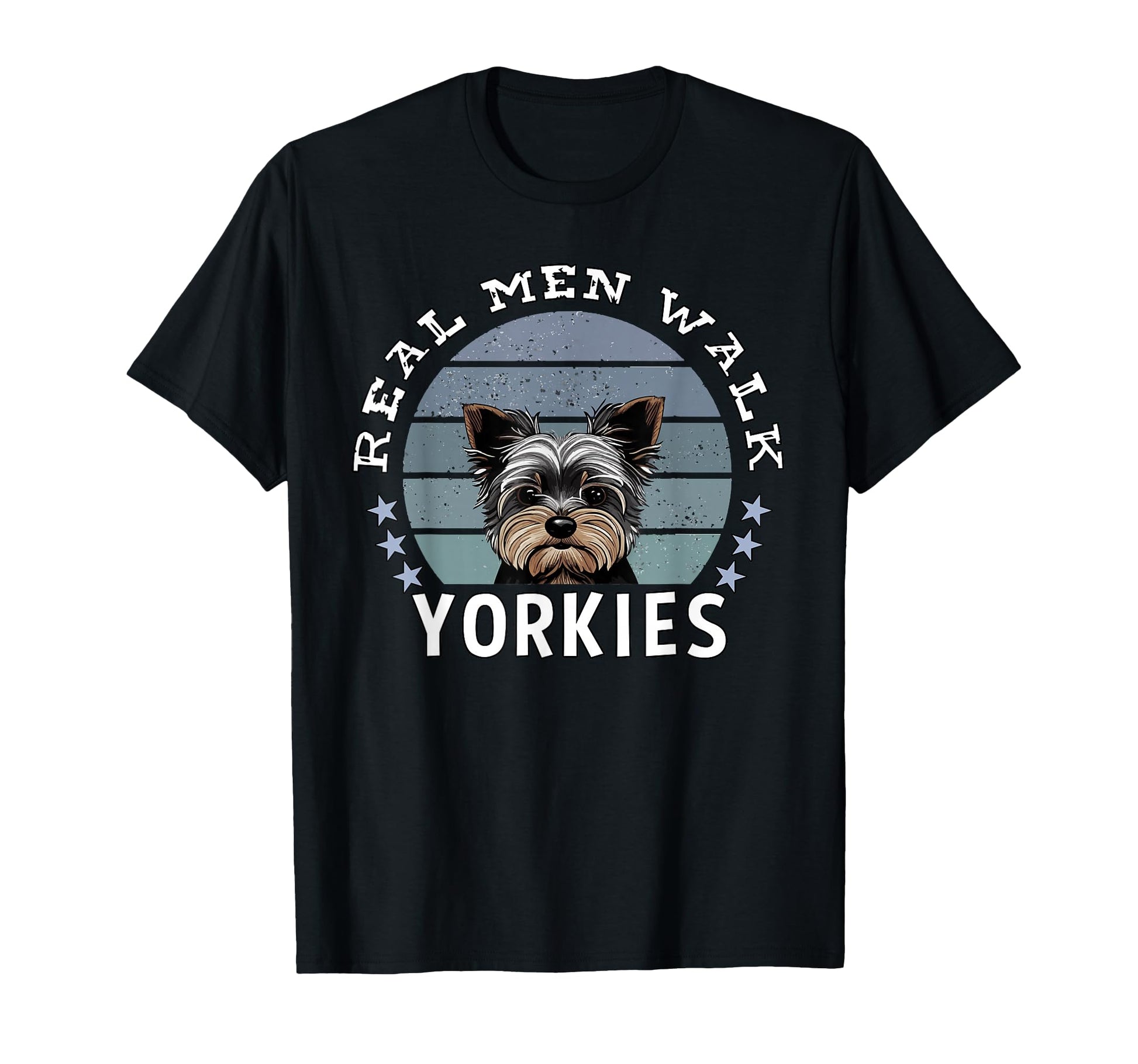 Mens Real Walk Yorkies Yorkshire Terrier T-Shirt - Custom Art Print Unisex - T-Shirt, Sweatshirt, Hoodie
