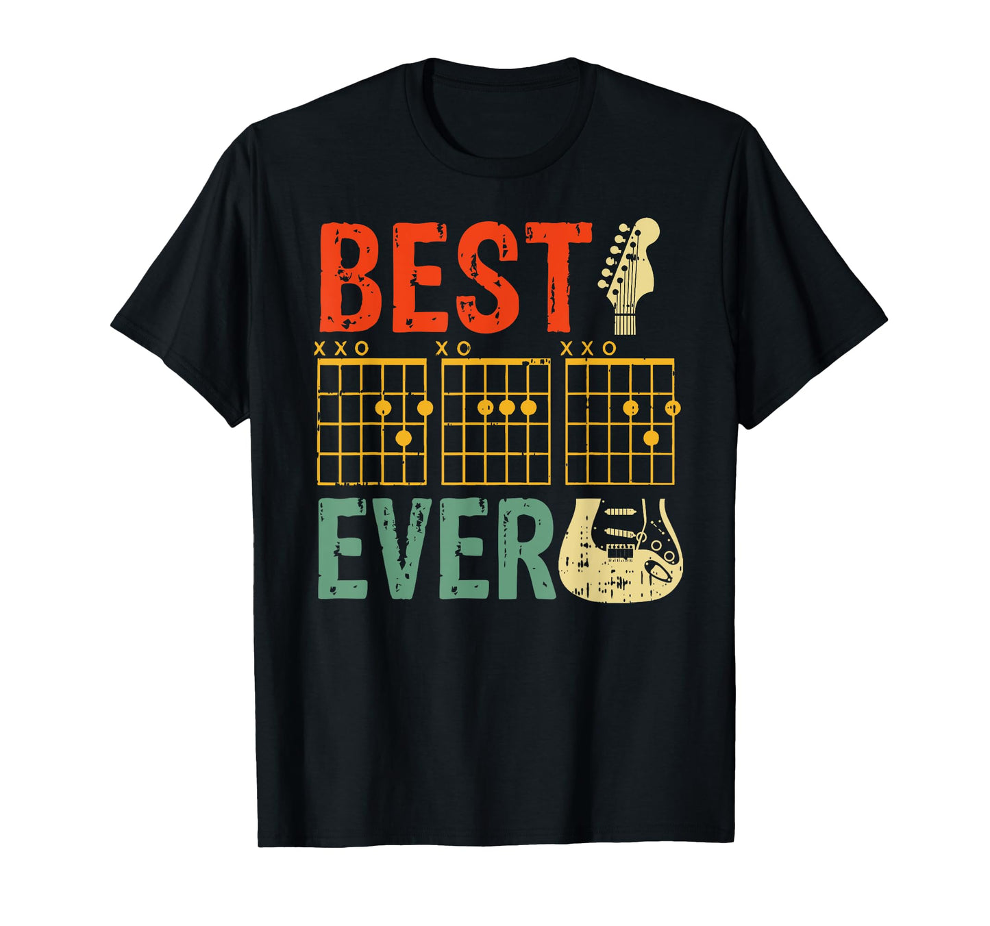 Guitarist Father Best Dad Ever Chord T-Shirt - Graphic Print Unisex - T-Shirt, Sweatshirt, Hoodie