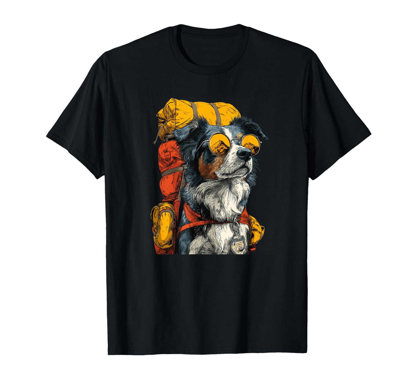 Hiking Dog Sunglasses And Sweatshirt - Fun Novelty Design for Adults - T-Shirt, Sweatshirt, Hoodie