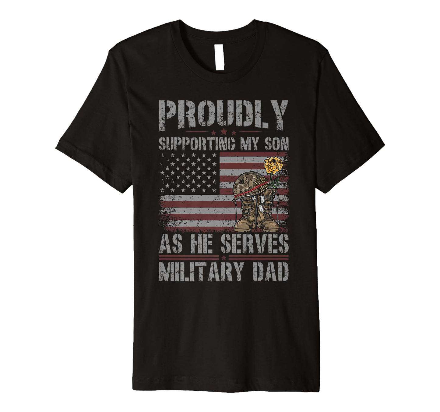 Mens Proudly Supporting My Son T-Shirt - Minimalist Print for Adults - T-Shirt, Sweatshirt, Hoodie