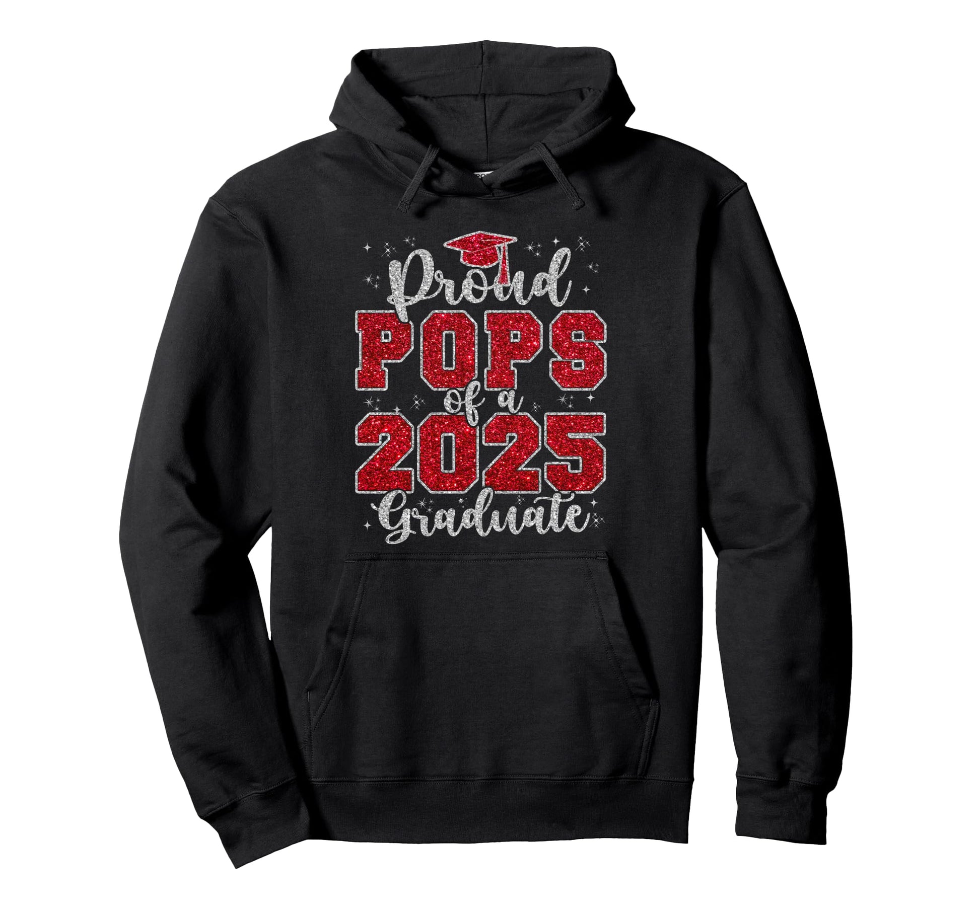 Proud Pops 2025 Graduate Grad Prom Hoodie - Novelty Apparel Men Women - T-Shirt, Sweatshirt, Hoodie