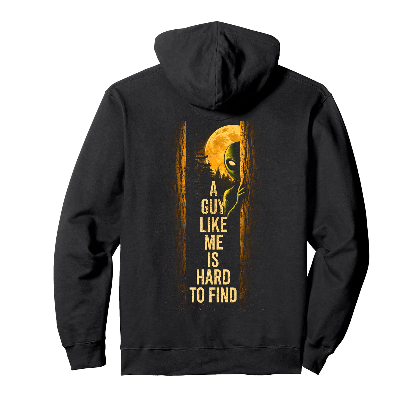 Funny Alien Sunset Forest Sci Fi Hoodie - Graphic Print for Adults - T-Shirt, Sweatshirt, Hoodie