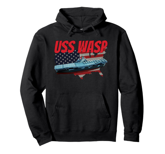 Aircraft Carrier Uss Wasp Cv 7 Ww2 Veteran Hoodie - Unique Graphic Unisex - T-Shirt, Sweatshirt, Hoodie