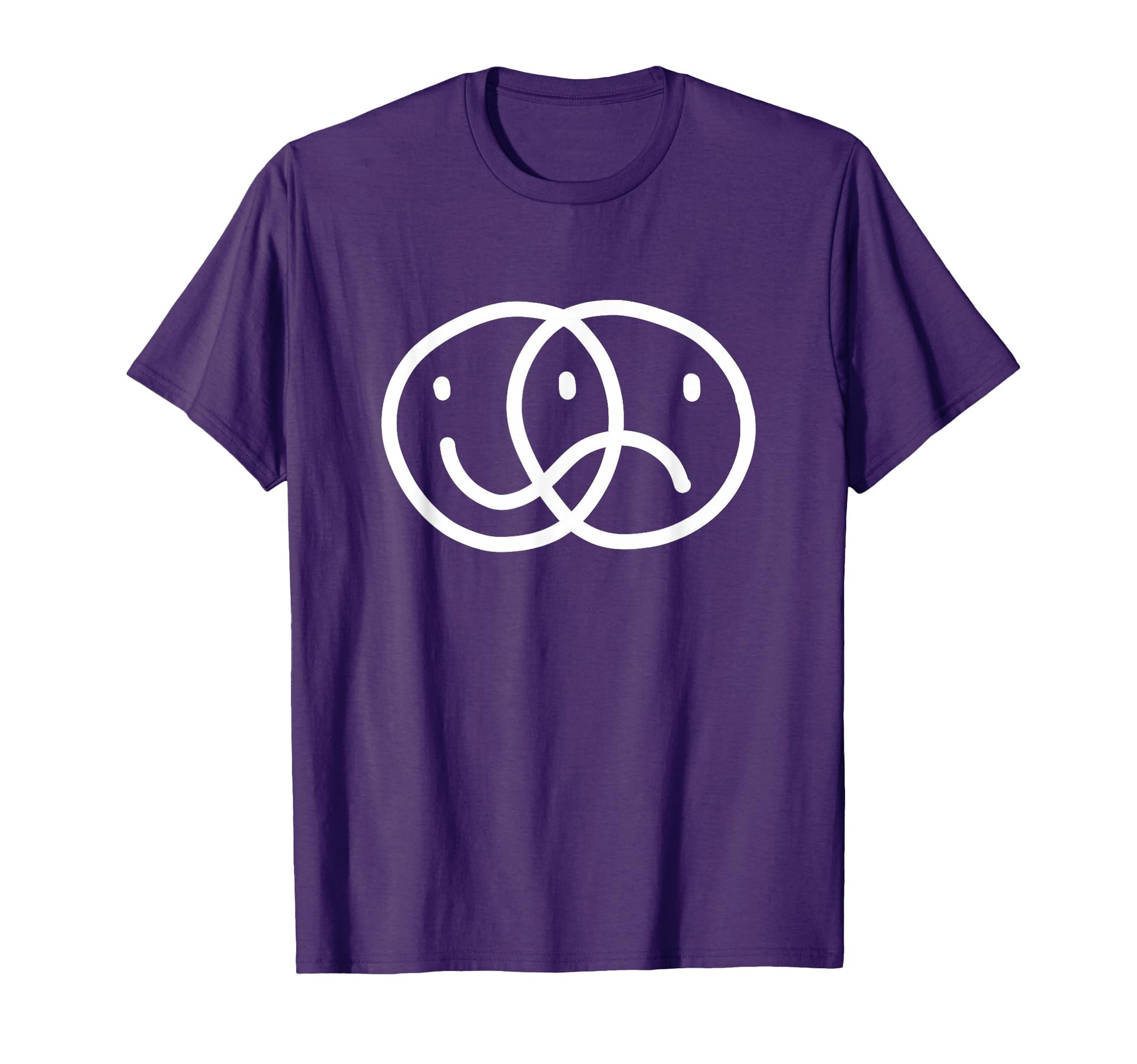 Bipolar Happy Sad Face Rad Indie T-Shirt - Aesthetic Graphic for Adults - T-Shirt, Sweatshirt, Hoodie