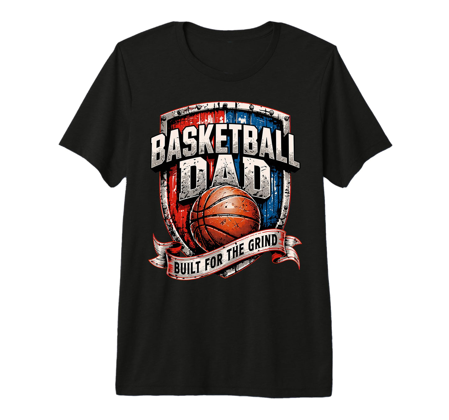 Proud Basketball Dad Tri Blend T-Shirt - Fun Novelty Design for Adults - T-Shirt, Sweatshirt, Hoodie