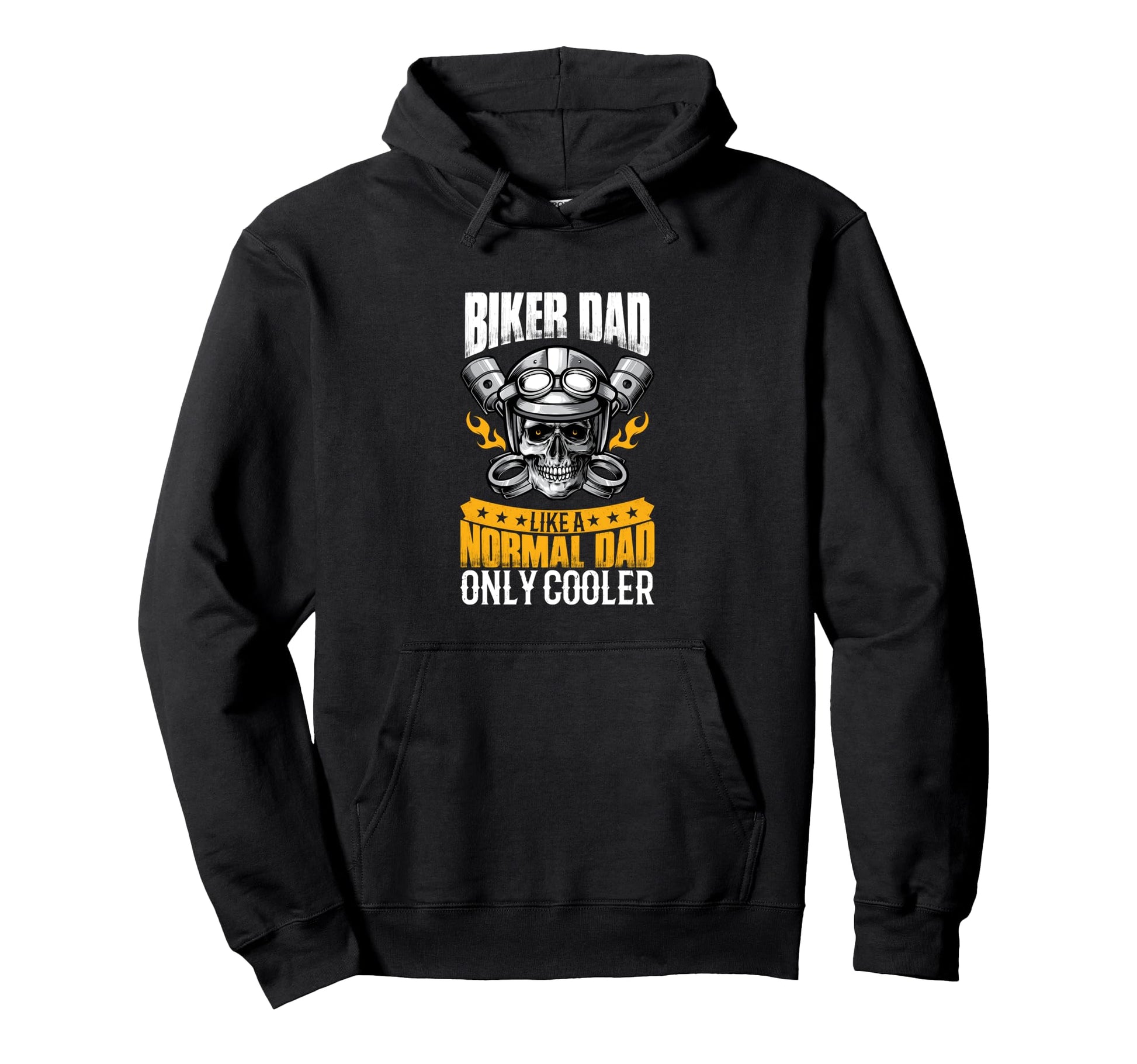 Biker Dad Like Normal Dad Only Cooler Hoodie - Novelty Apparel for Adults - T-Shirt, Sweatshirt, Hoodie