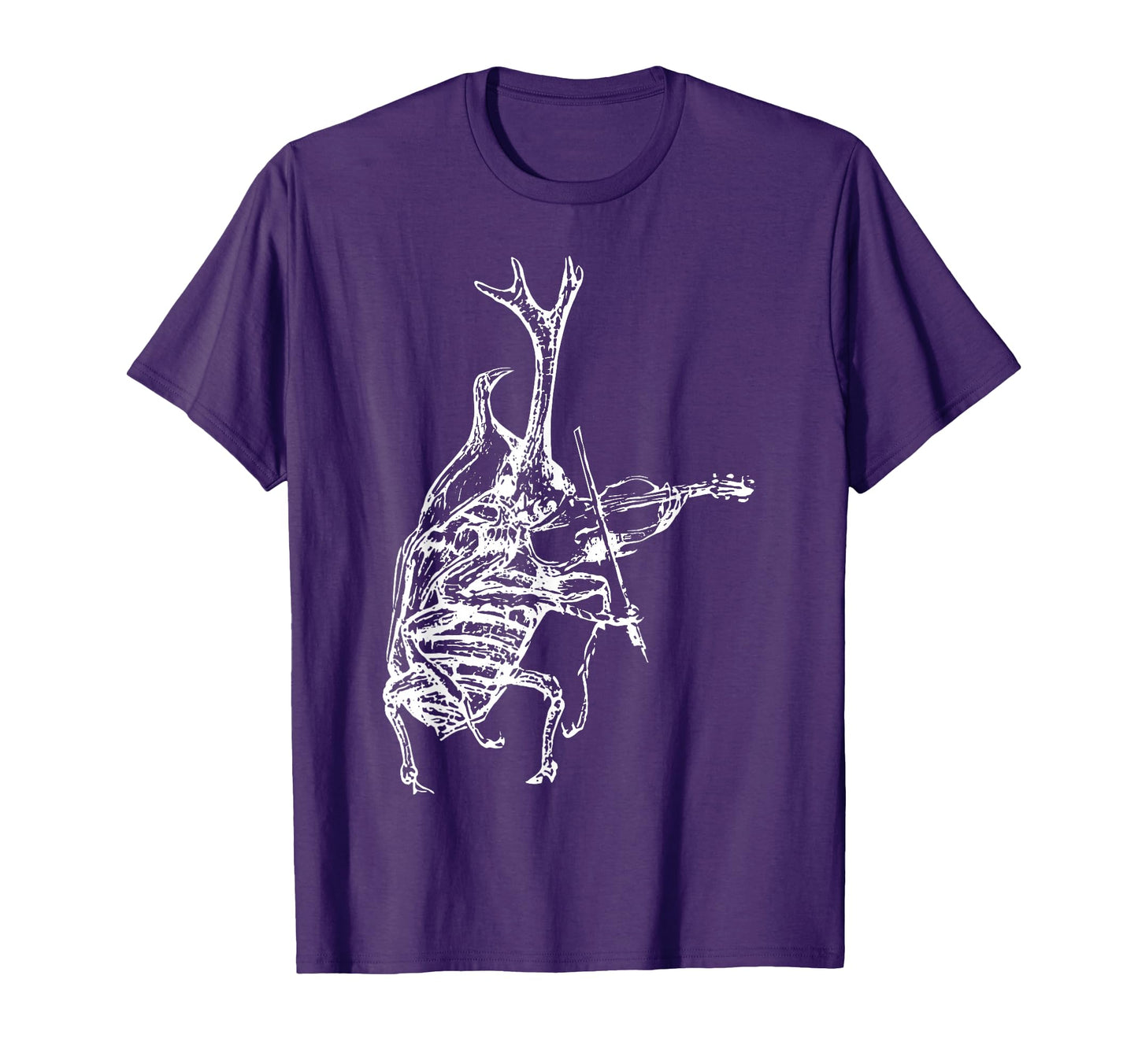 90S Rhino Beetle Playing Violin T-Shirt - Aesthetic Graphic Men Women - T-Shirt, Sweatshirt, Hoodie