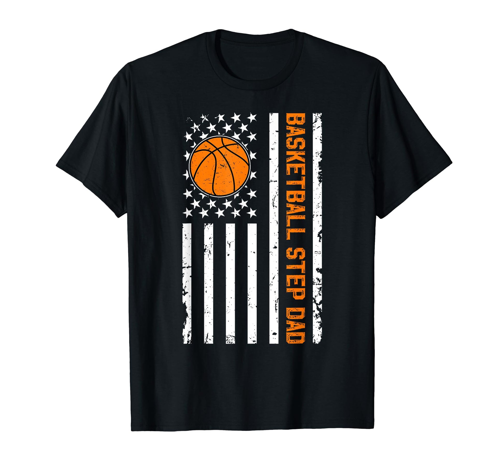 Basketball Step Dad Us Flag T-Shirt - Aesthetic Graphic Men Women - T-Shirt, Sweatshirt, Hoodie