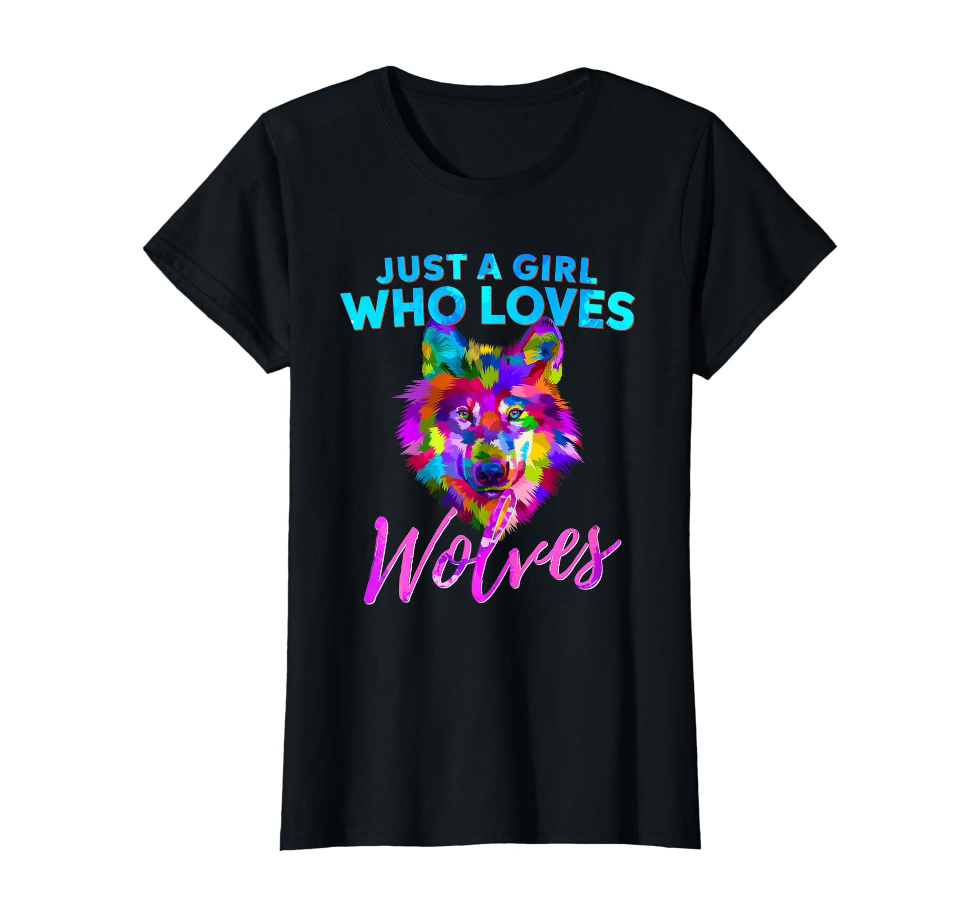 Just Who Loves Wolves Pop Art Wolf T-Shirt - Minimalist Print for Adults - T-Shirt, Sweatshirt, Hoodie