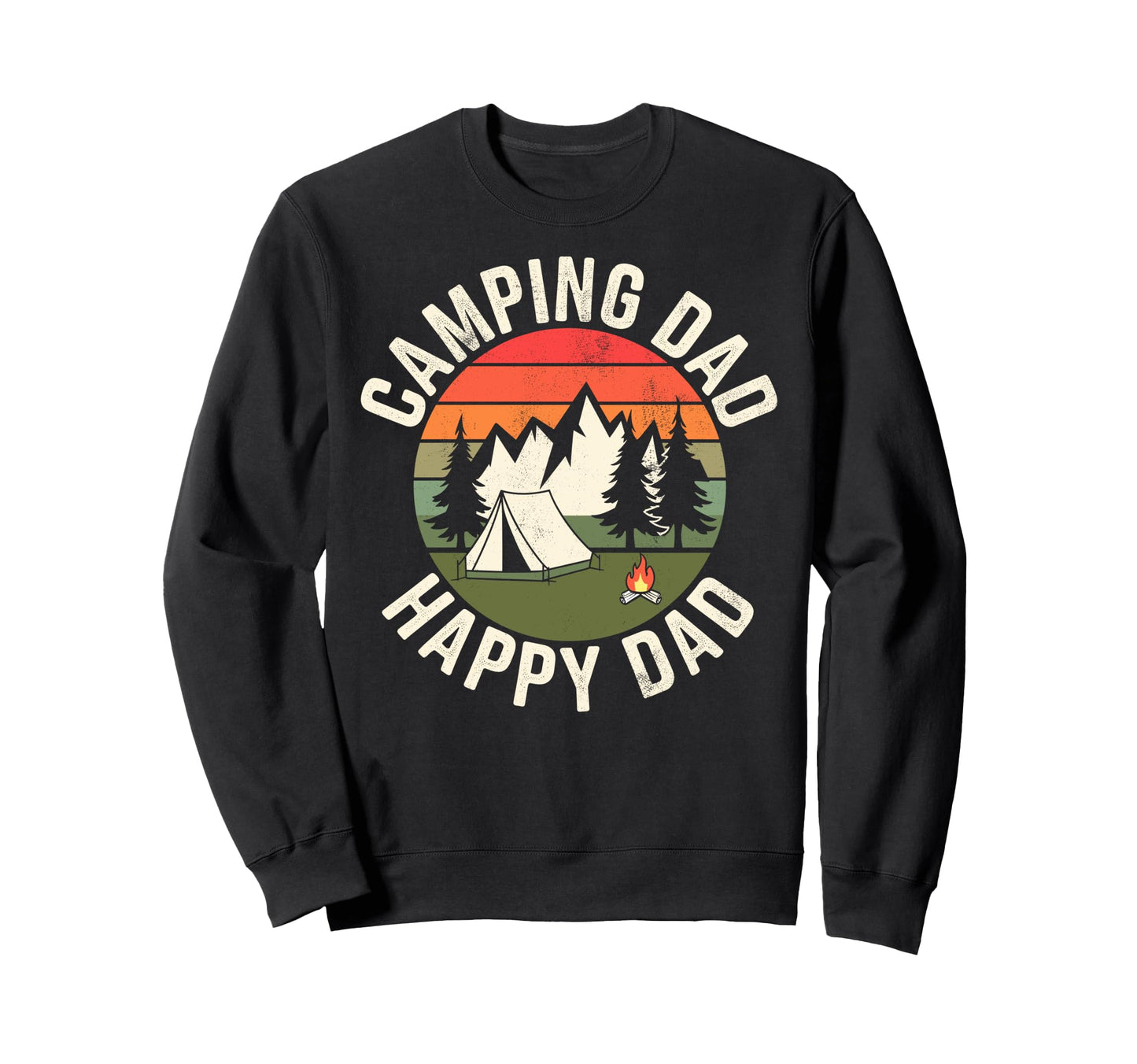Camping Dad Tent Adventure Campfire Sweatshirt - Unique Graphic Unisex - T-Shirt, Sweatshirt, Hoodie