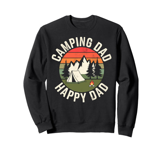 Camping Dad Tent Adventure Campfire Sweatshirt - Unique Graphic Unisex - T-Shirt, Sweatshirt, Hoodie