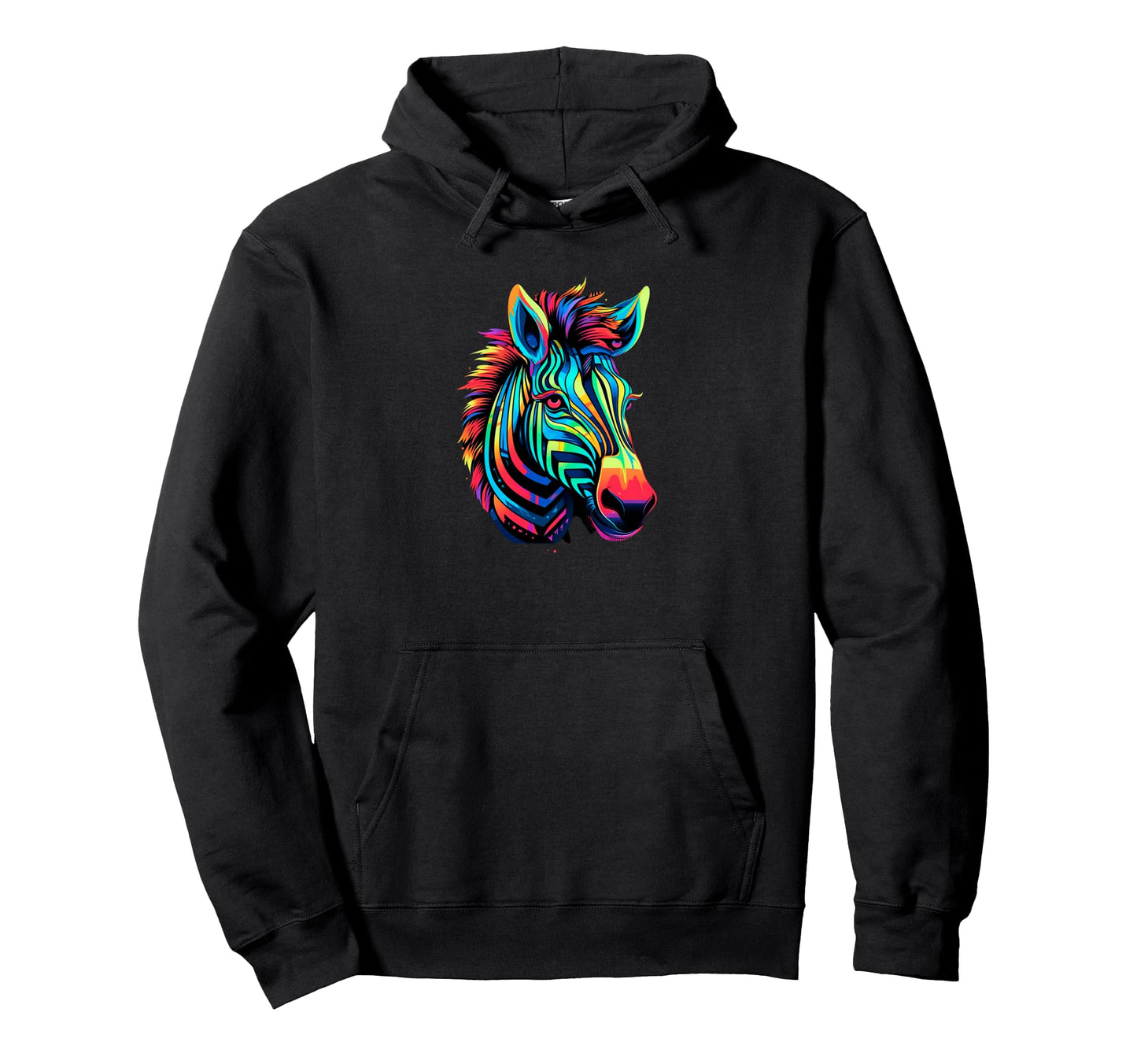 Zebra Beautiful Popart Colorful Zebra Hoodie - Minimalist Print Unisex - T-Shirt, Sweatshirt, Hoodie