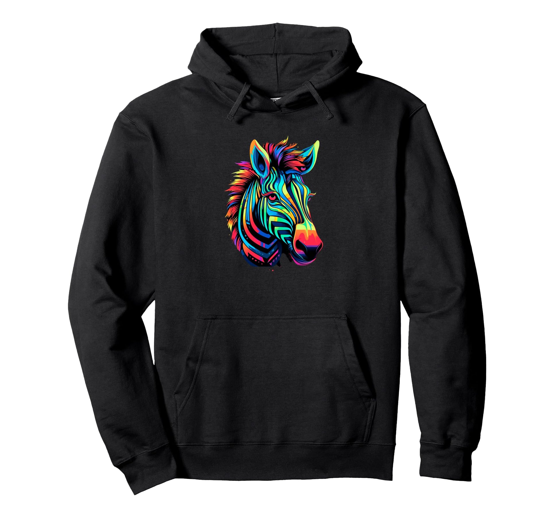 Zebra Beautiful Popart Colorful Zebra Hoodie - Minimalist Print Unisex - T-Shirt, Sweatshirt, Hoodie