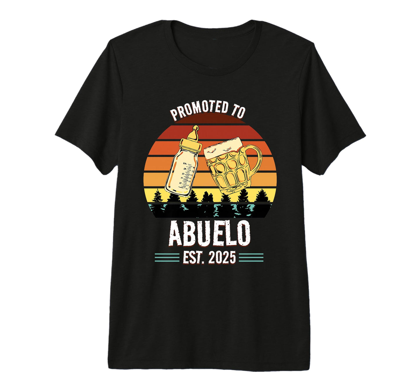 Mens Funny New Grandpa Promoted To Abuelo T-Shirt - Graphic Print Unisex - T-Shirt, Sweatshirt, Hoodie