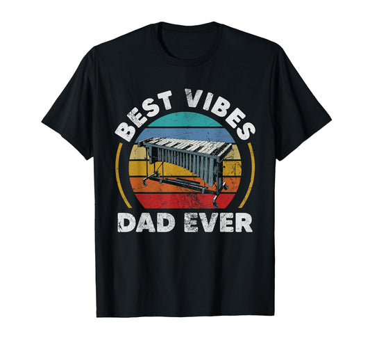 Best Vibes Dad Ever Jazz Musician T-Shirt - Graphic Print for Adults - T-Shirt, Sweatshirt, Hoodie