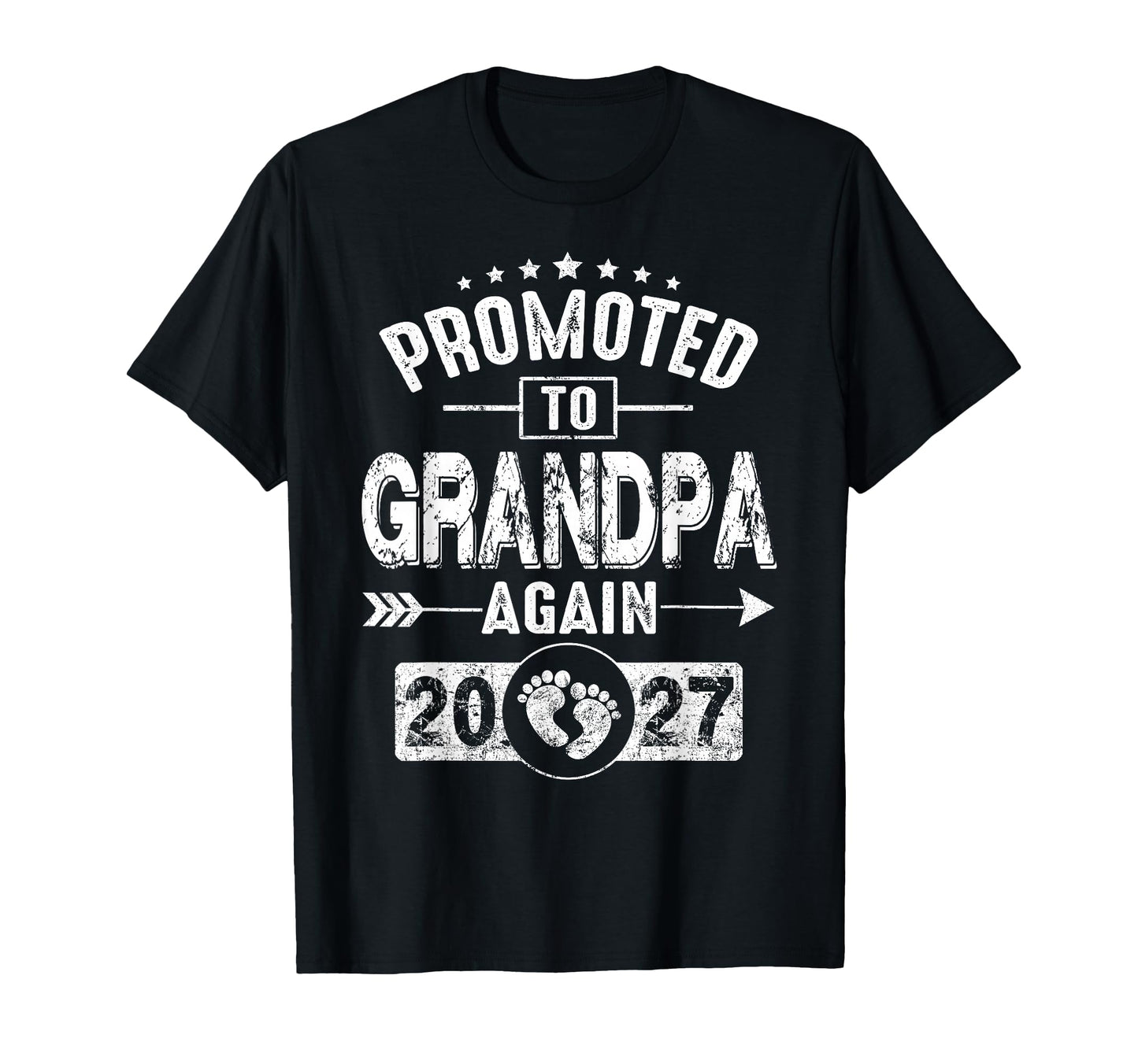 Promoted To Grandpa Again 2027 T-Shirt - Minimalist Print Men Women - T-Shirt, Sweatshirt, Hoodie