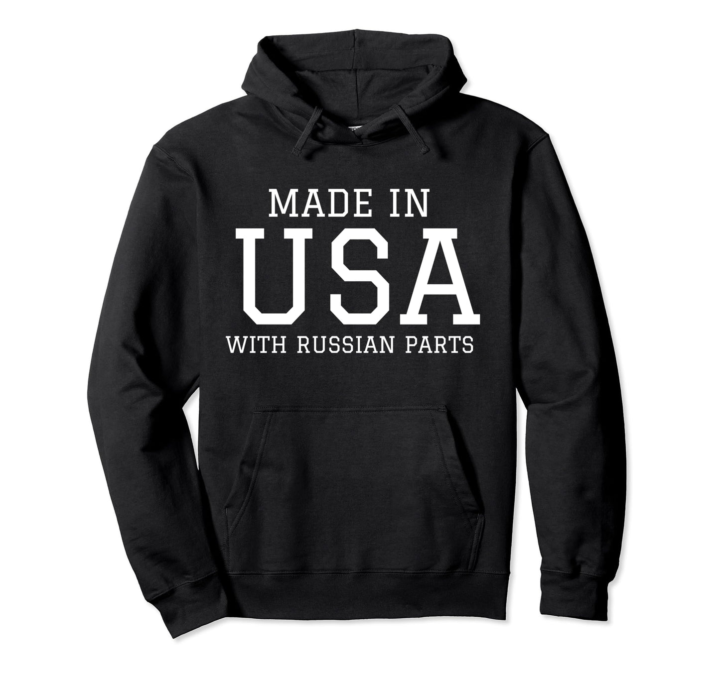 Made Usa Russian Parts Russia American Hoodie - Graphic Print Men Women - T-Shirt, Sweatshirt, Hoodie