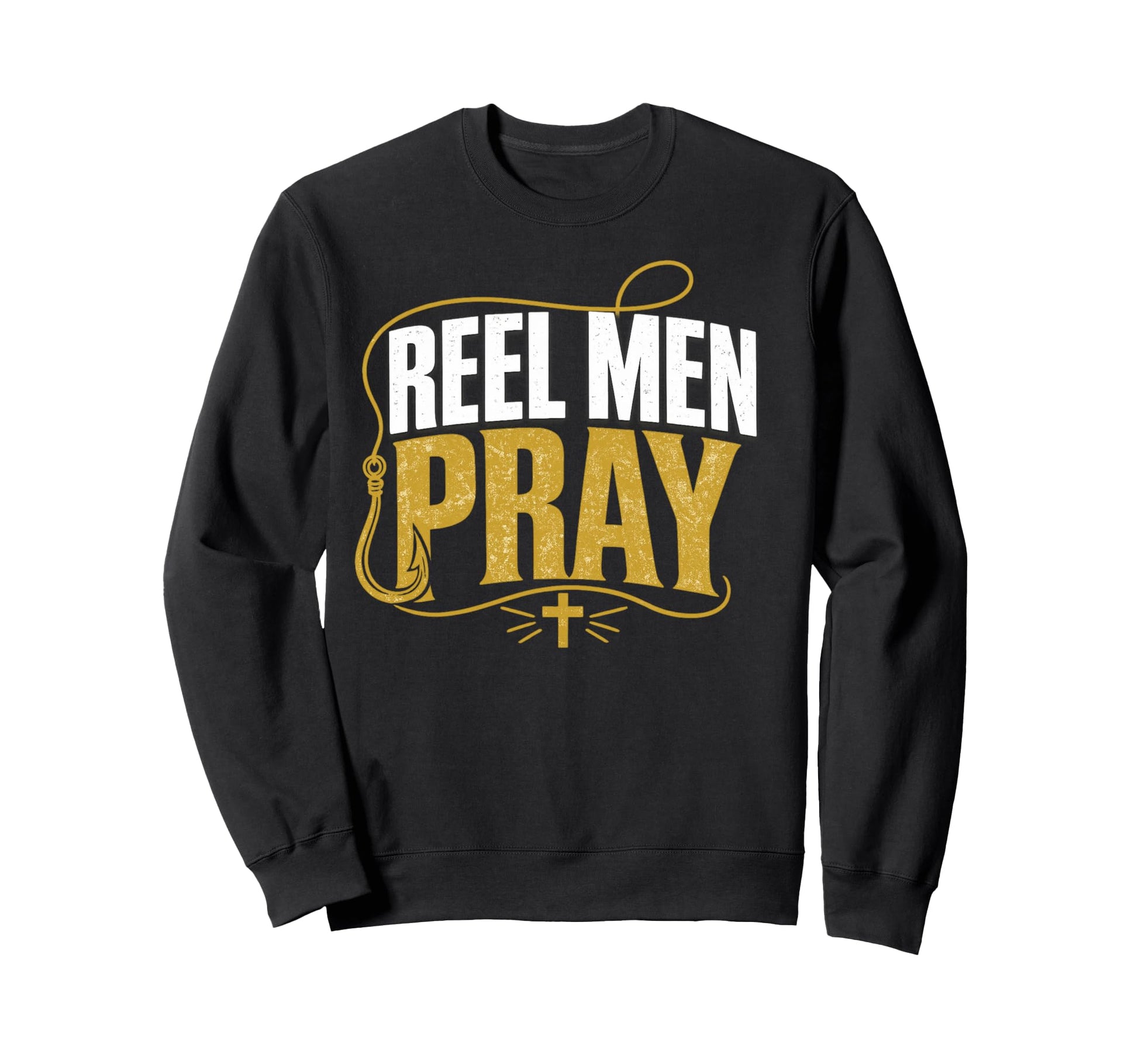 Reel Pray Christian Fishing Fisherman Sweatshirt - Graphic Print Unisex - T-Shirt, Sweatshirt, Hoodie