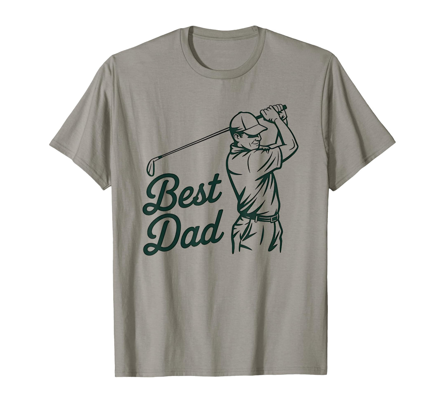 Best Dad Golfing Silhouette Proud T-Shirt - Custom Art Print Men Women - T-Shirt, Sweatshirt, Hoodie