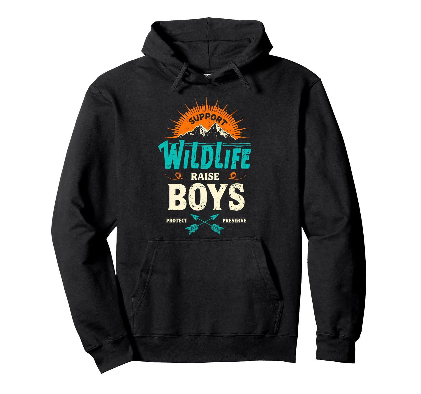 Support Wildlife Raise Camping Mom Camper Hoodie - Graphic Print Unisex - T-Shirt, Sweatshirt, Hoodie
