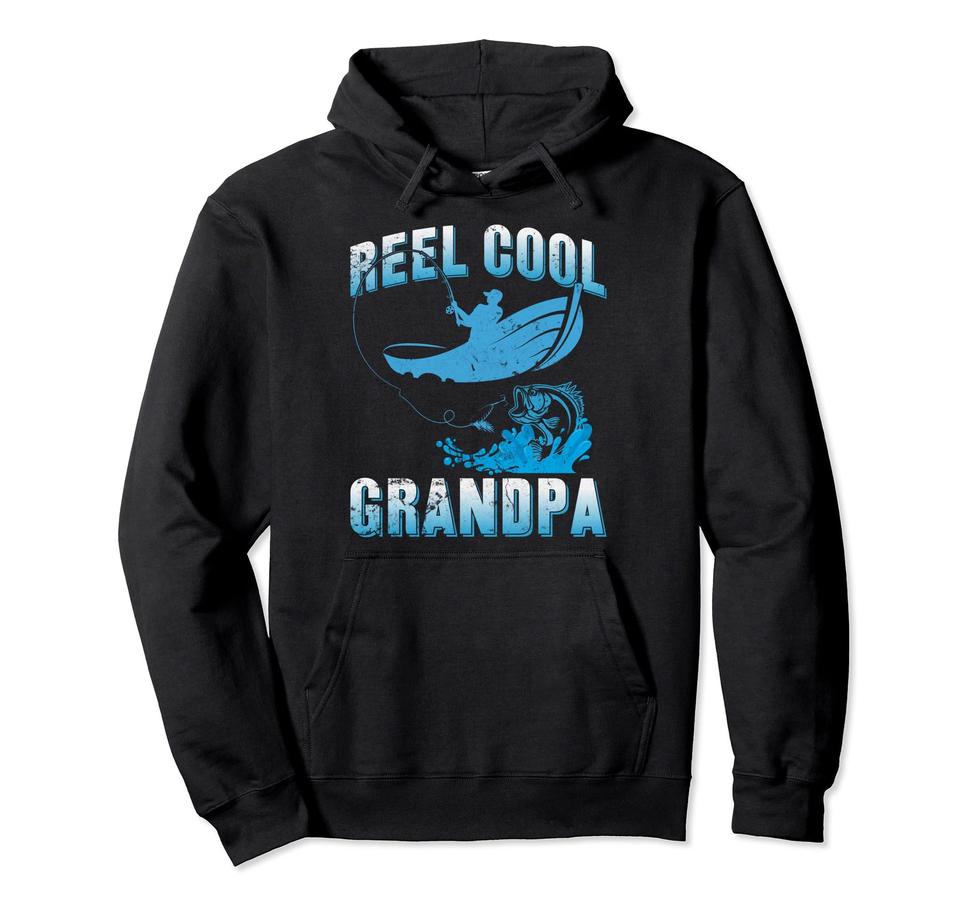 Reel Grandpa Fishing Outfit Dad Or Hoodie - Custom Art Print for Adults - T-Shirt, Sweatshirt, Hoodie
