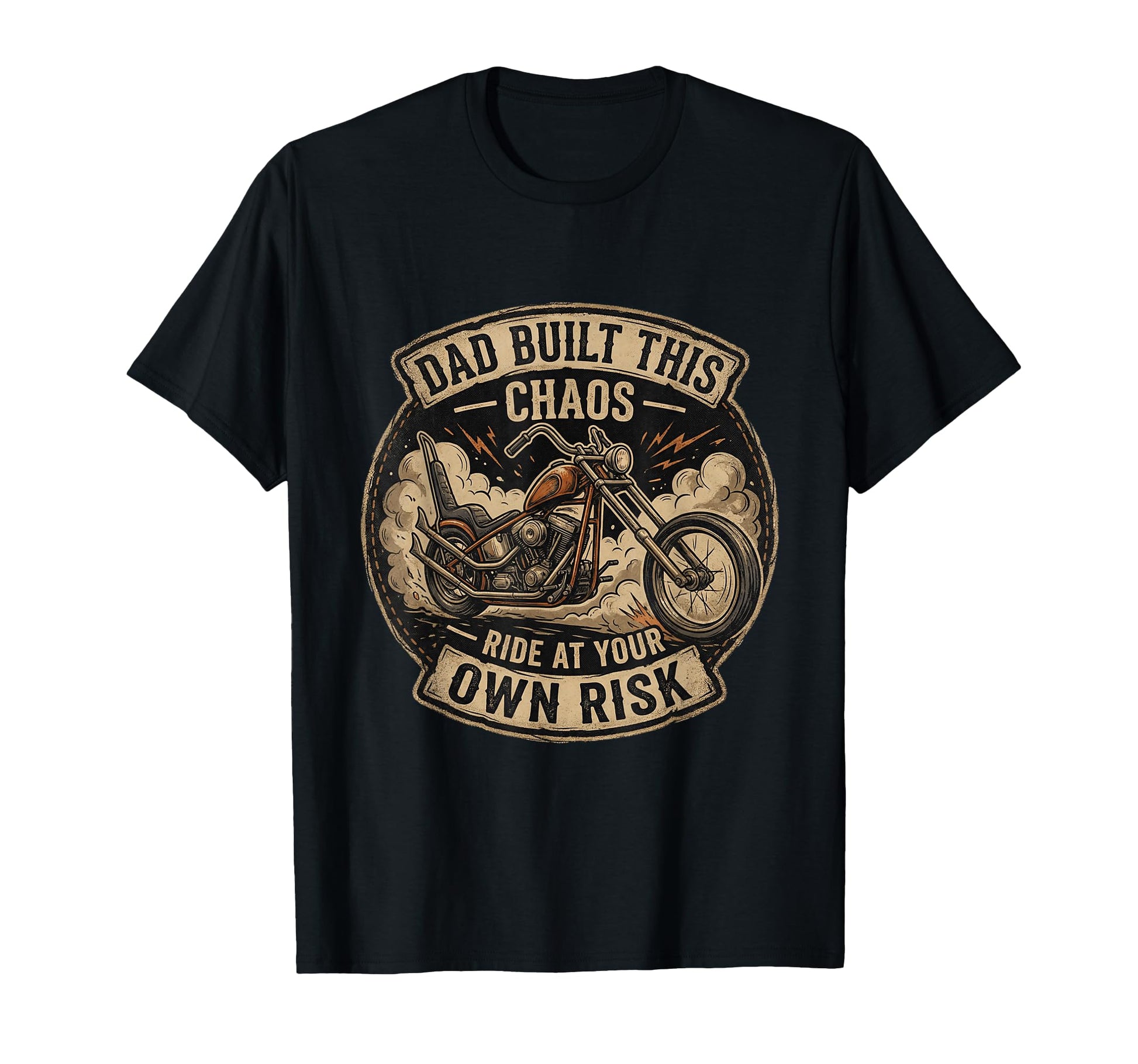 Funny Papa Motorcycle Rider Dad Biker T-Shirt - Novelty Apparel Unisex - T-Shirt, Sweatshirt, Hoodie
