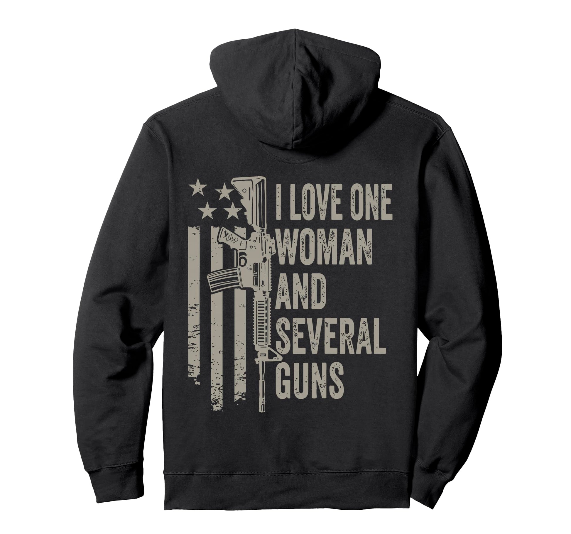 I Love One And Several Guns Funny Husband Hoodie - Minimalist Print Unisex - T-Shirt, Sweatshirt, Hoodie