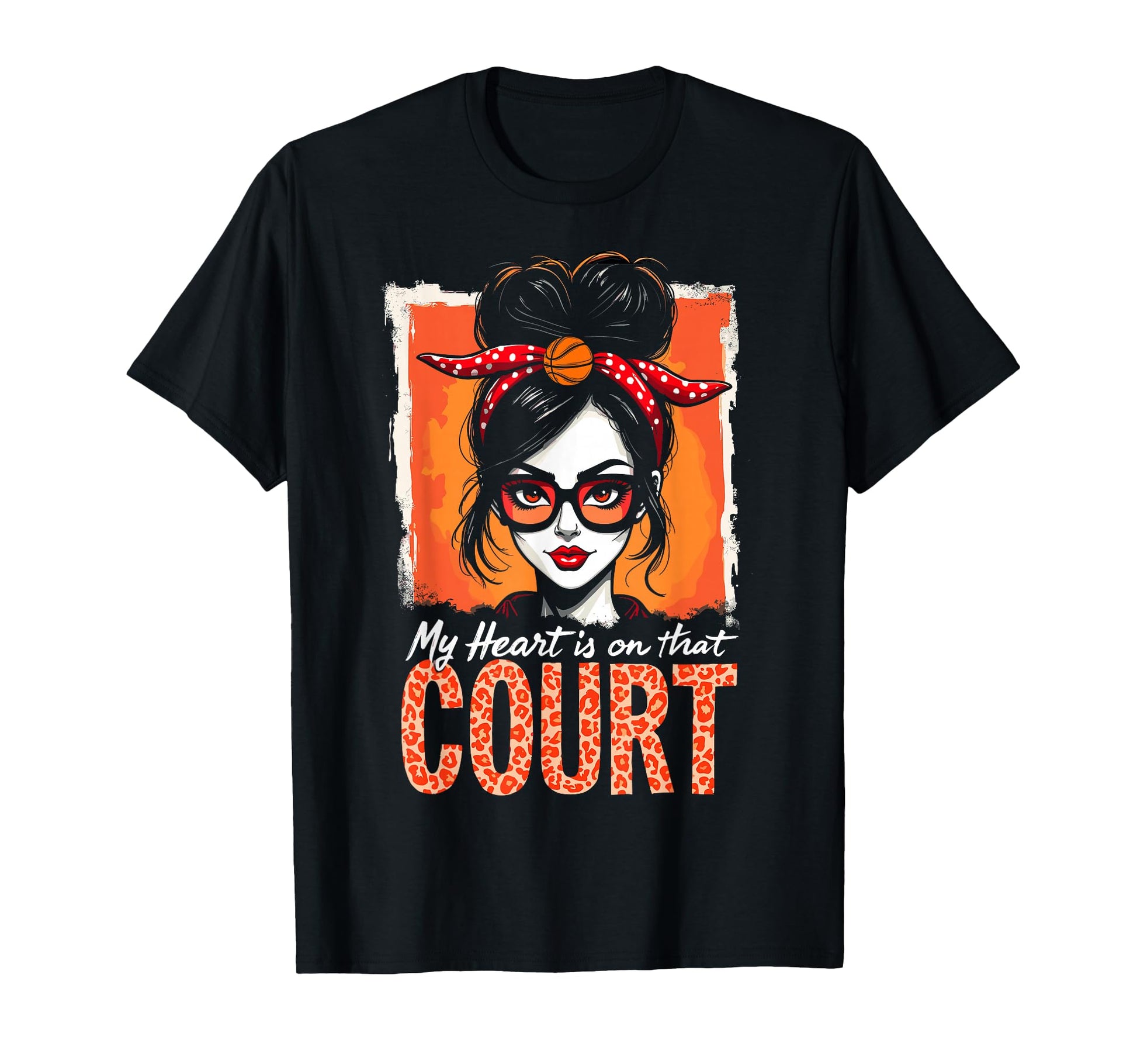 My Heart Is That Court Mom Sister T-Shirt - Unique Graphic Men Women - T-Shirt, Sweatshirt, Hoodie