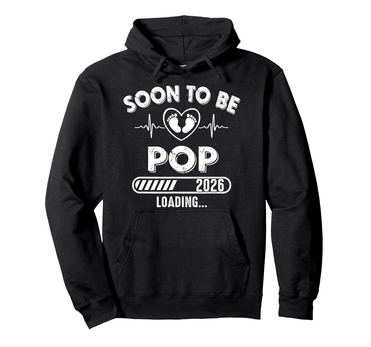 Soon To Be Pop Est 2026 New Dad Father Hoodie - Minimalist Print Men Women - T-Shirt, Sweatshirt, Hoodie