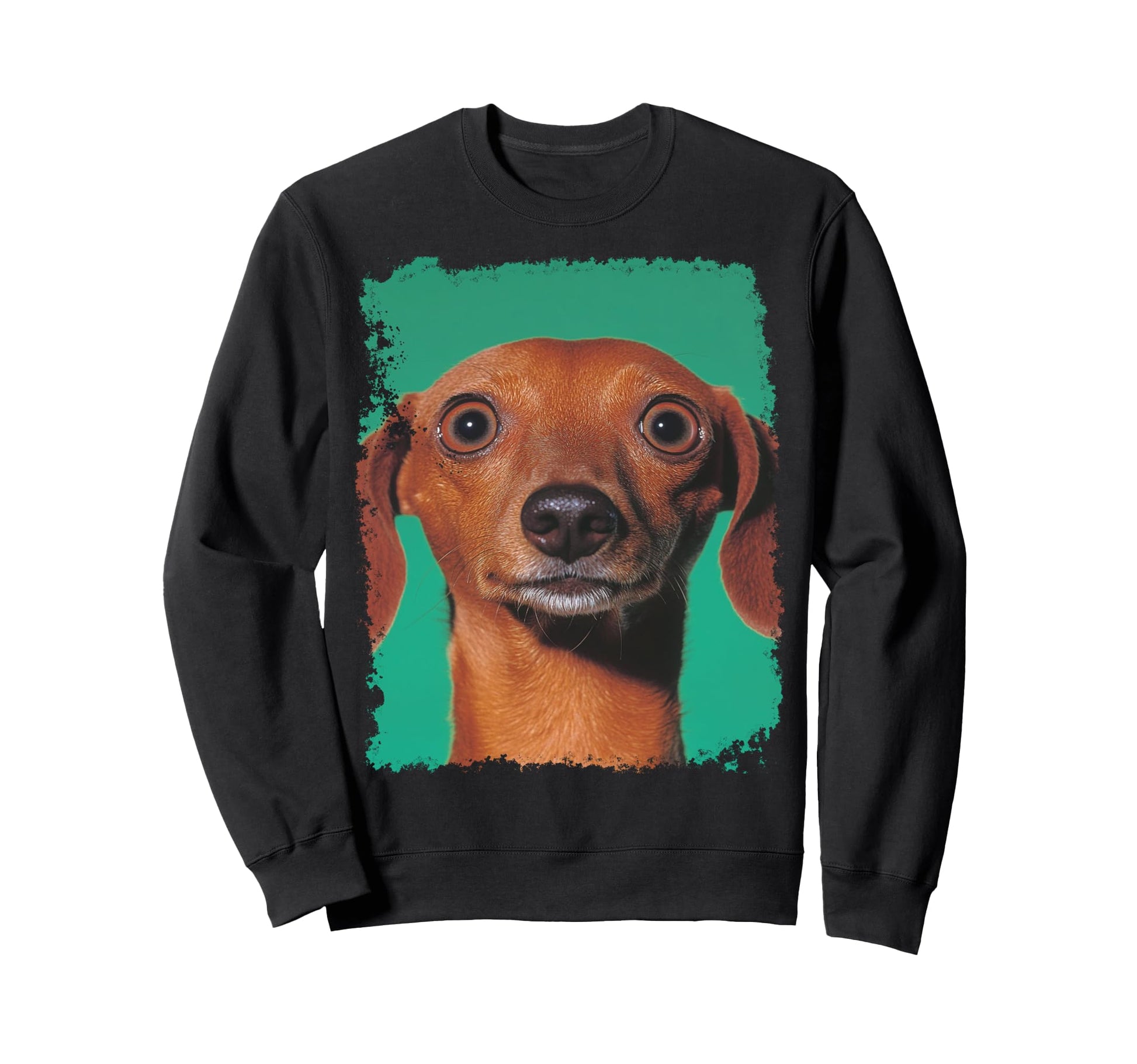 Pop Art Dachshund Face Funny Dog Sweatshirt - Novelty Apparel Unisex - T-Shirt, Sweatshirt, Hoodie