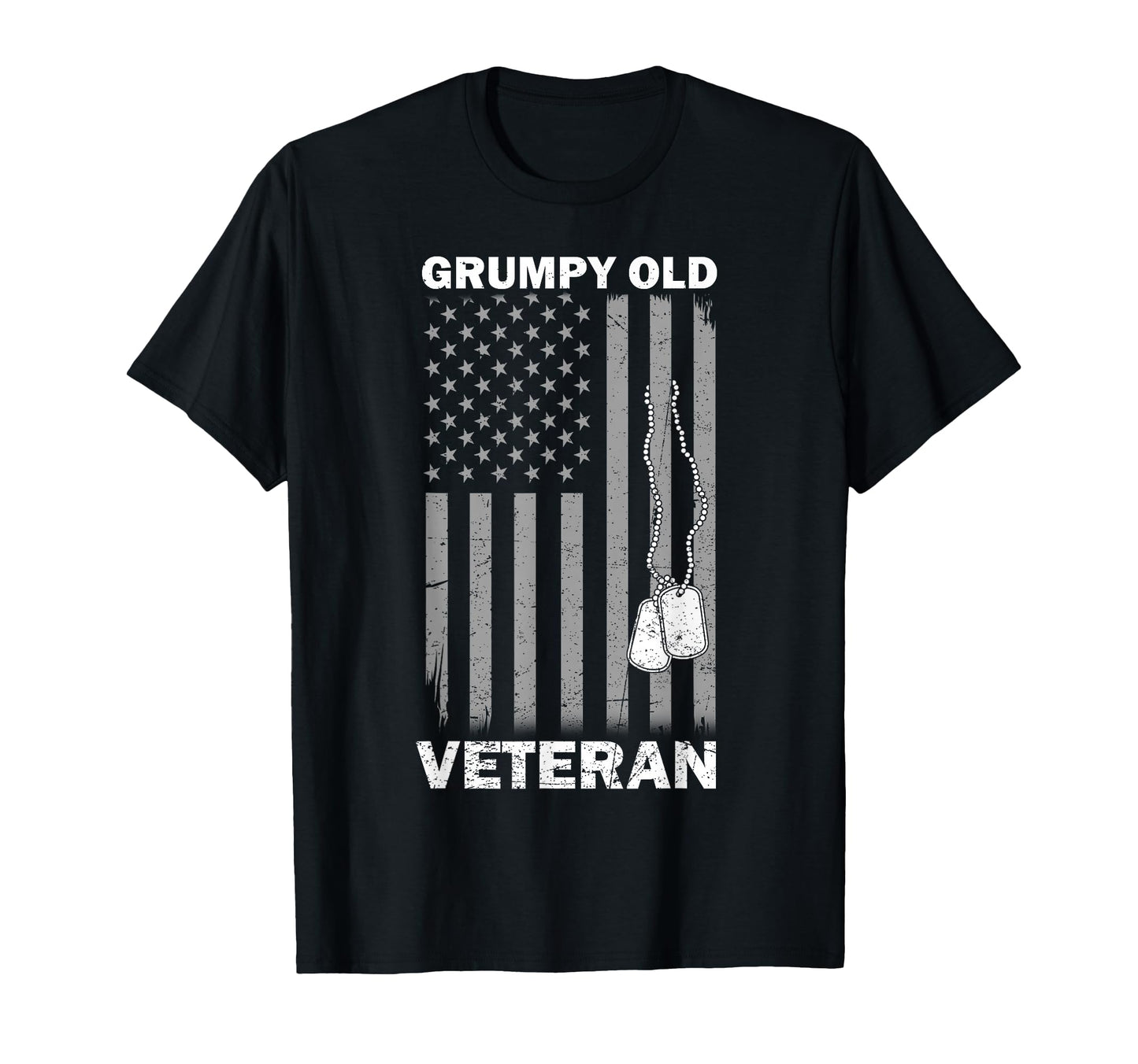 Patriotic Grumpy Old Veteran Flag Usa T-Shirt - Minimalist Print Men Women - T-Shirt, Sweatshirt, Hoodie