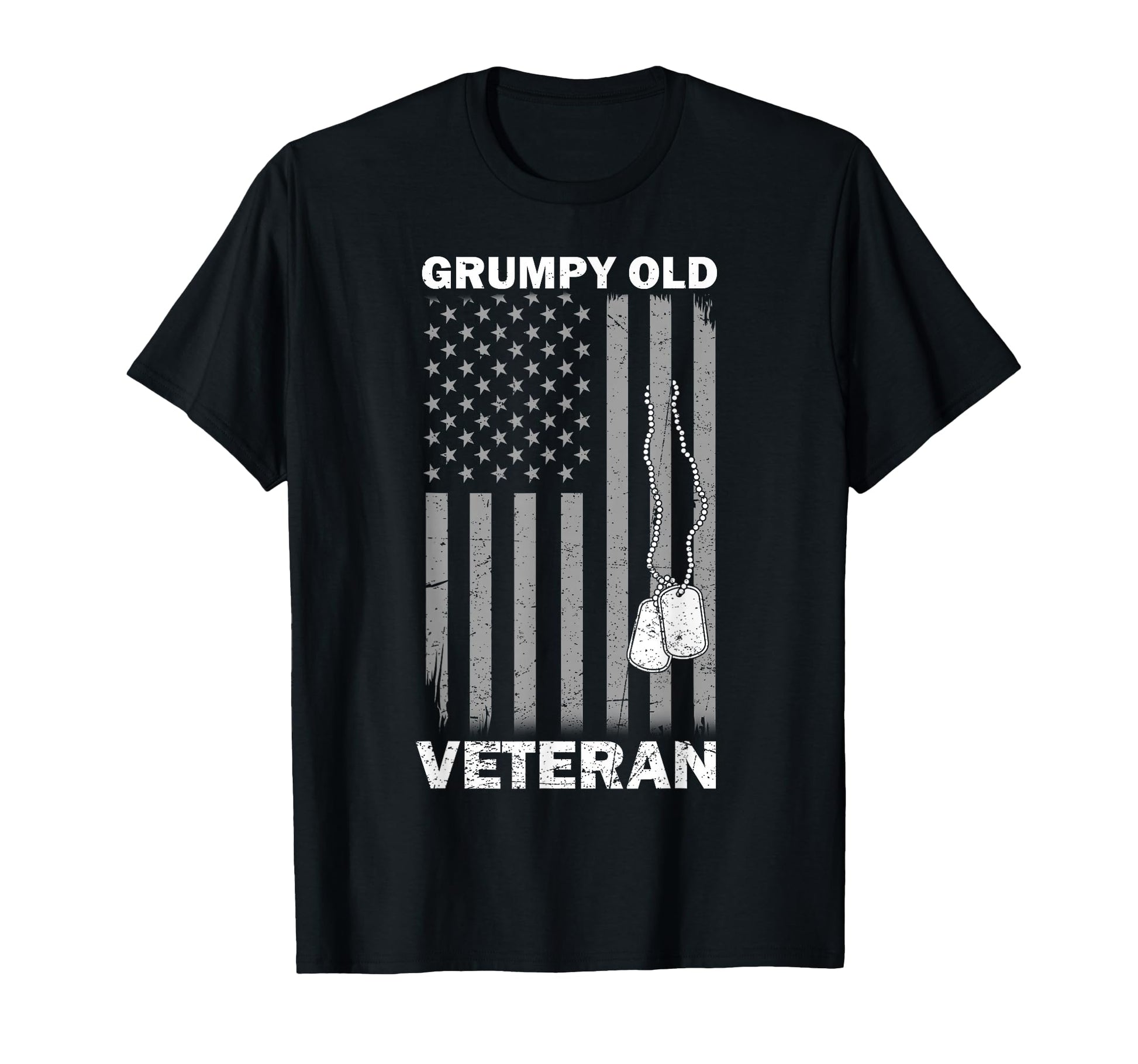 Patriotic Grumpy Old Veteran Flag Usa T-Shirt - Minimalist Print Men Women - T-Shirt, Sweatshirt, Hoodie