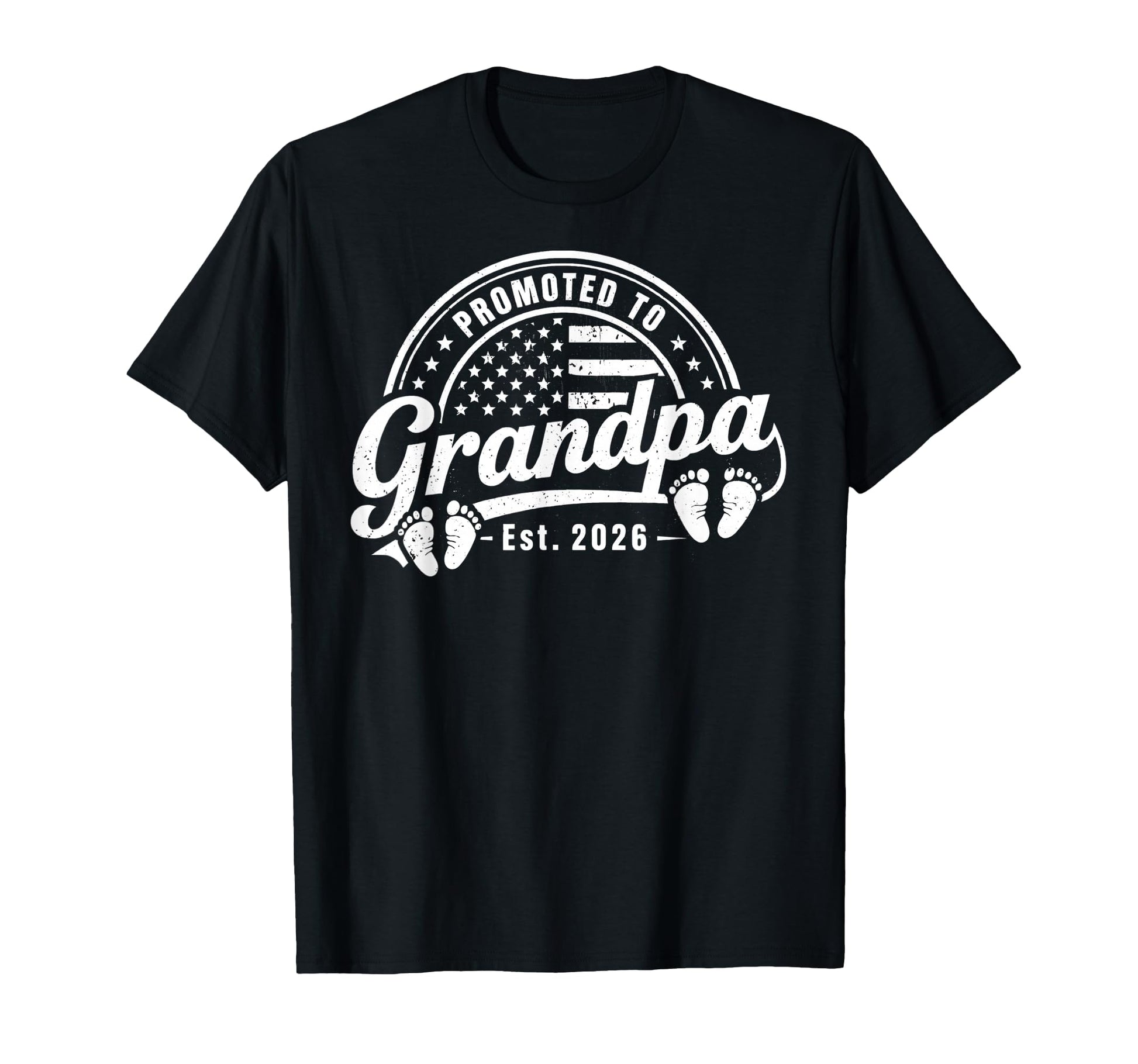 Mens Promoted To Grandpa 2026 T-Shirt - Fun Novelty Design for Adults - T-Shirt, Sweatshirt, Hoodie