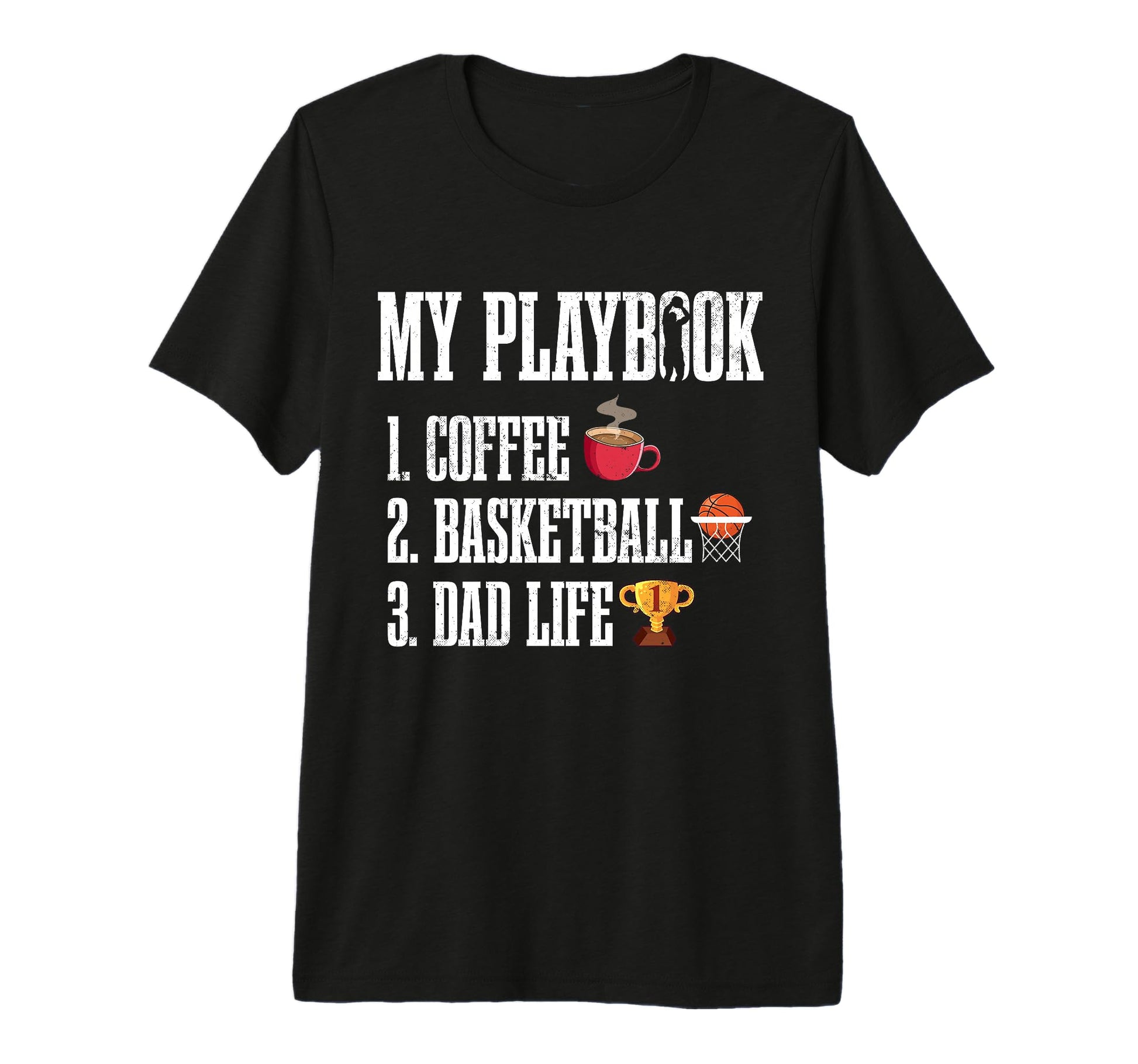 Coffee Basketball Dad Life Funny T-Shirt - Custom Art Print for Adults - T-Shirt, Sweatshirt, Hoodie