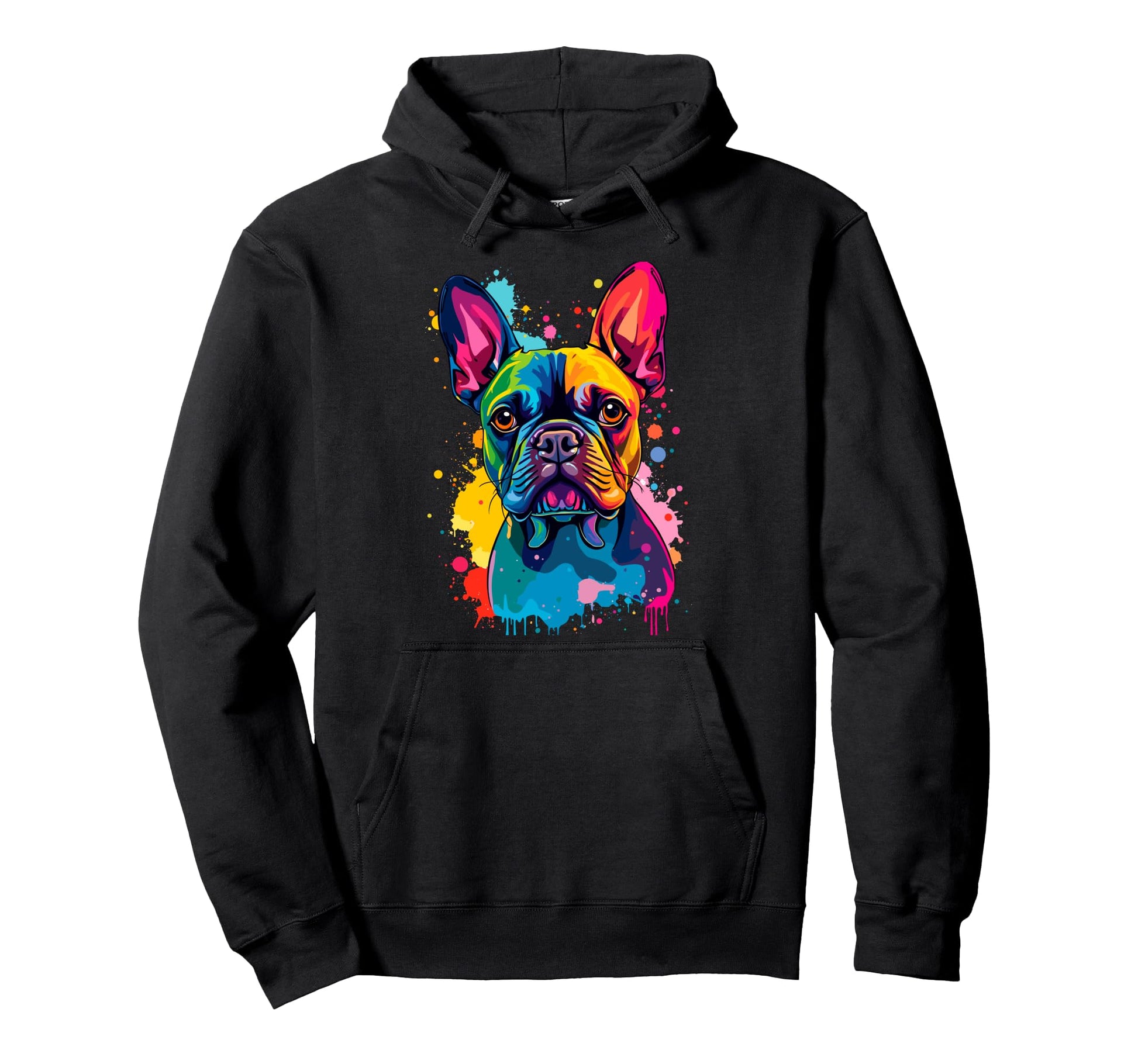 Pop Art French Bulldog Lover Dogs Funny Hoodie - Trendy Graphic for Adults - T-Shirt, Sweatshirt, Hoodie