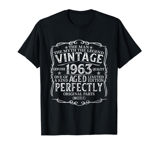 1963 Myth Legend 60 Year Old Gift 60Th T-Shirt - Graphic Print Unisex - T-Shirt, Sweatshirt, Hoodie