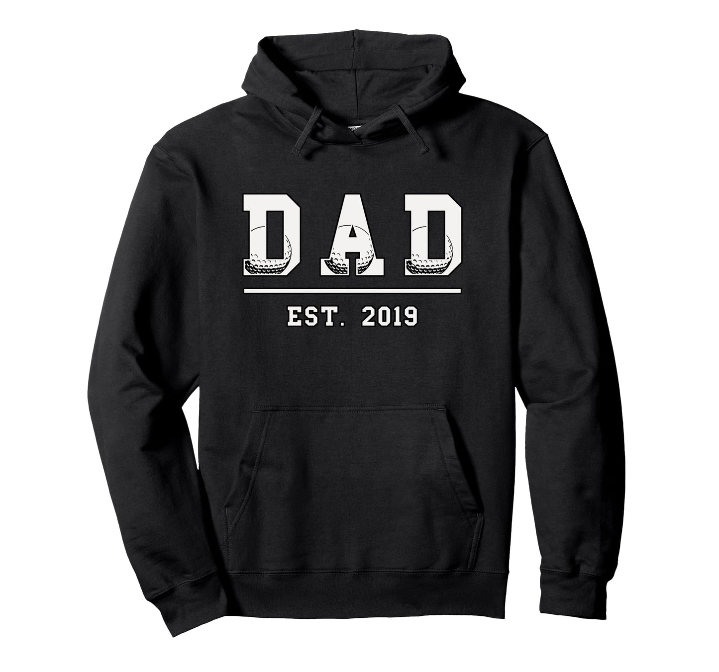 Dad Est 2019 Funny Sports Year Hoodie - Minimalist Print Men Women - T-Shirt, Sweatshirt, Hoodie