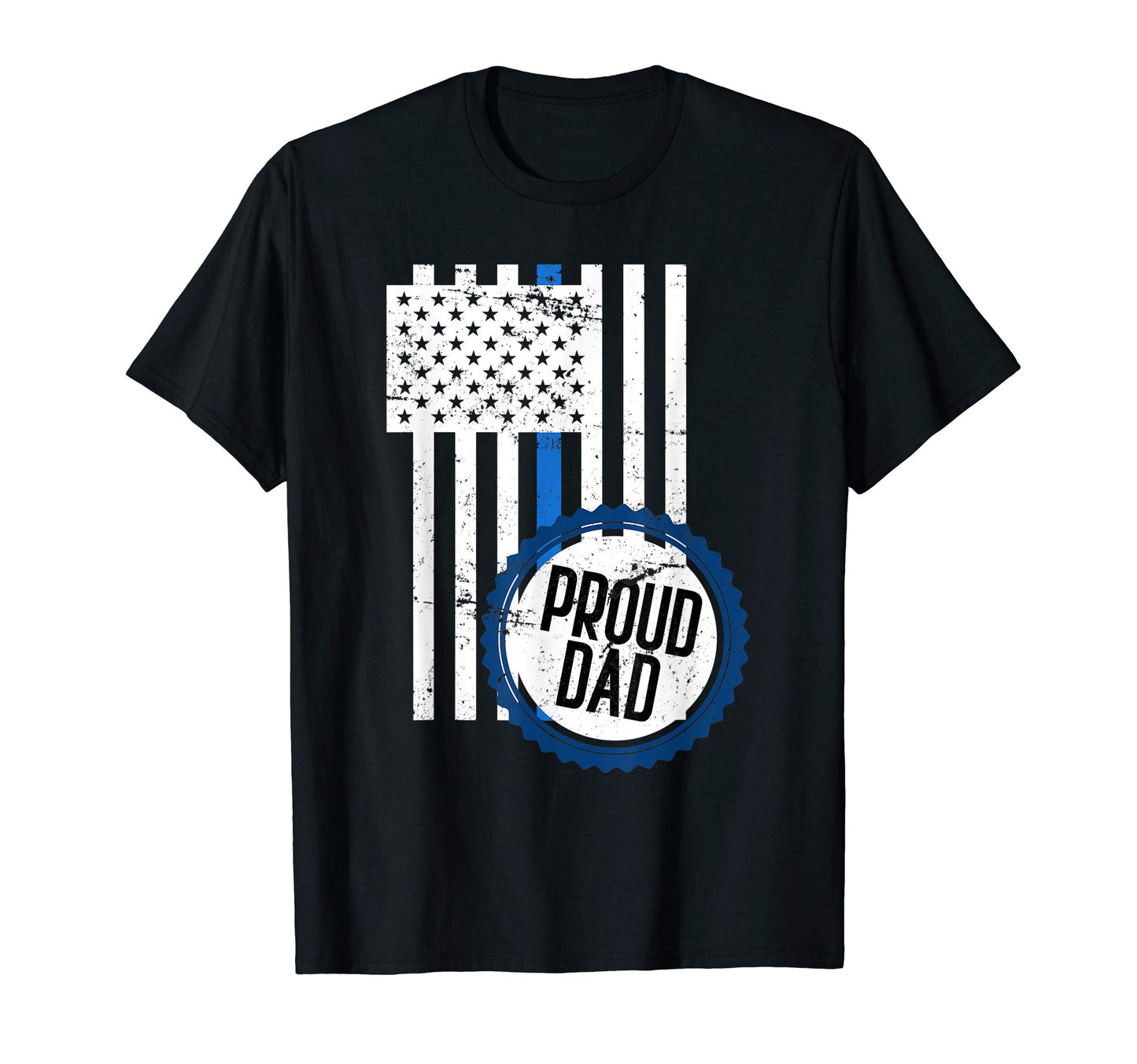 Patriotic Policeman Dad Fathers Day T-Shirt - Trendy Graphic Men Women - T-Shirt, Sweatshirt, Hoodie