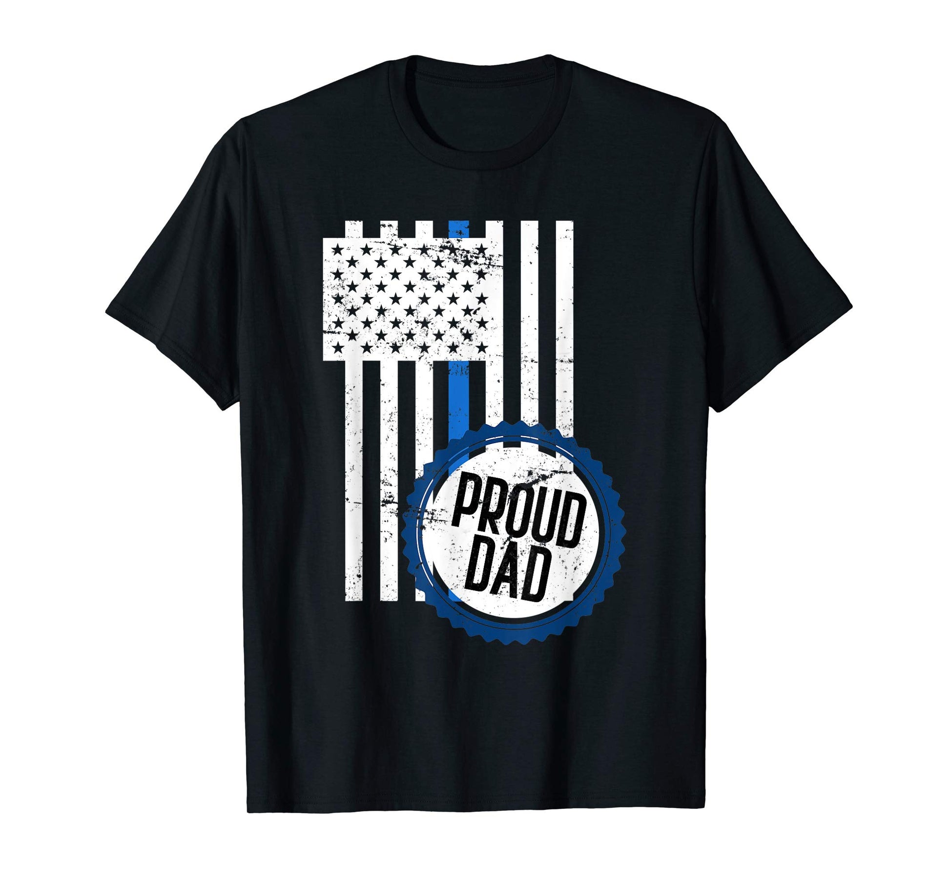 Patriotic Policeman Dad Fathers Day T-Shirt - Trendy Graphic Men Women - T-Shirt, Sweatshirt, Hoodie