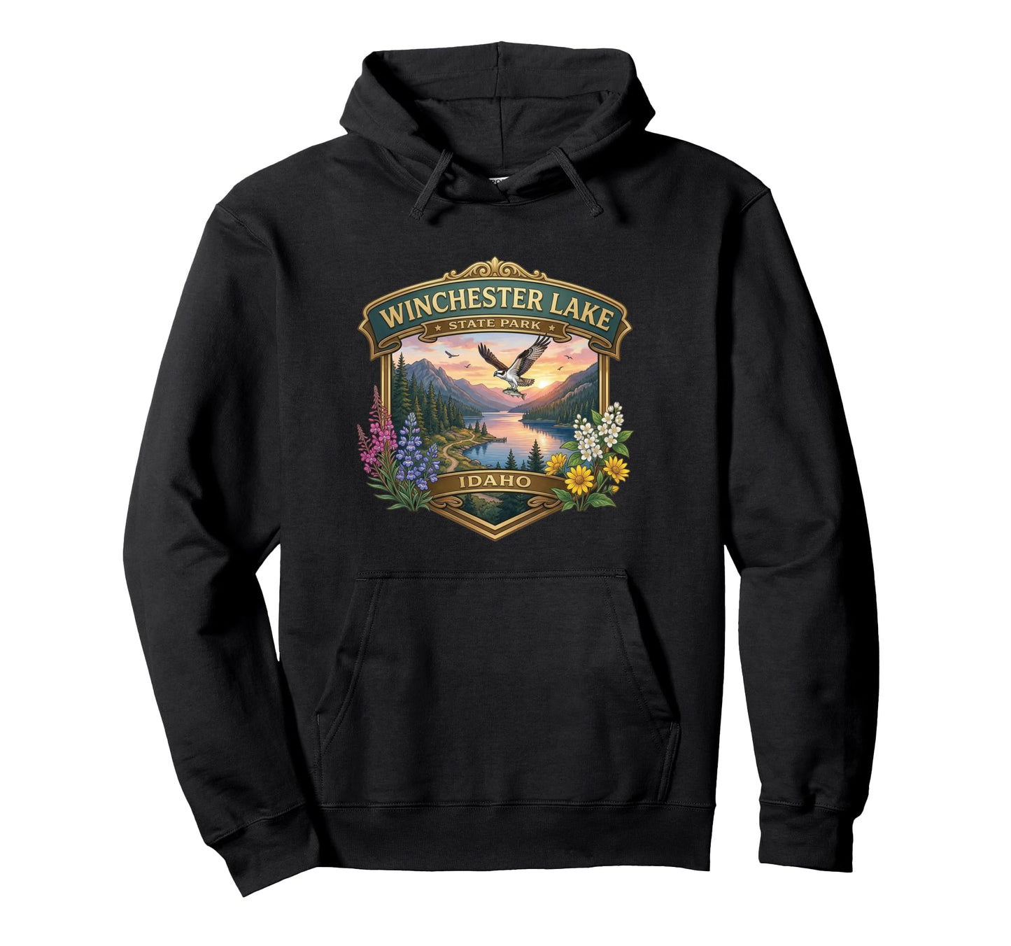 Winchester Lake State Park Idaho Novelty Hoodie - Unique Graphic Unisex - T-Shirt, Sweatshirt, Hoodie